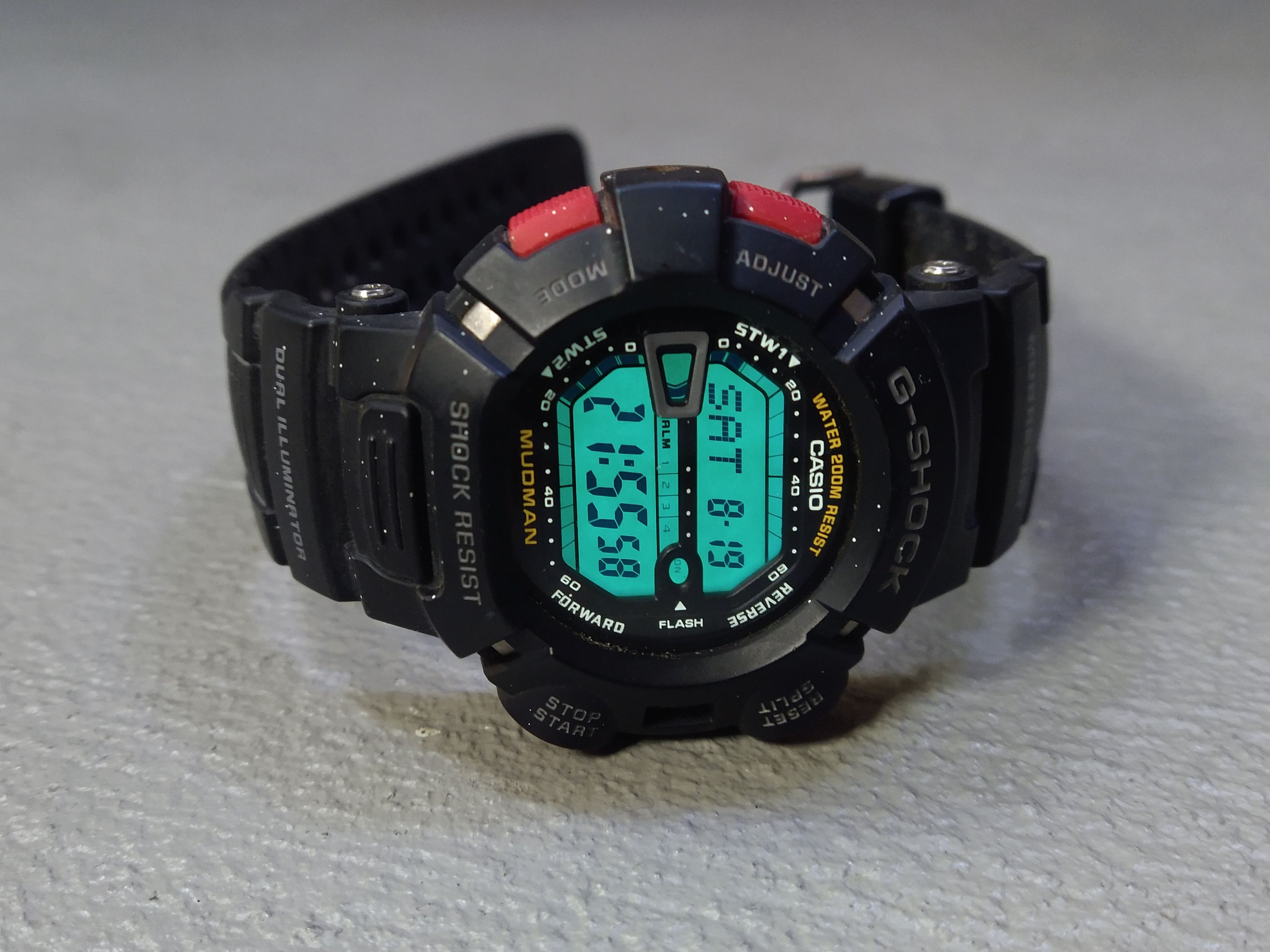Casio × G Shock Casio G-Shock Mudman G-90001V Black Red Wristwatch Rubber Size ONE SIZE - 4 Thumbnail