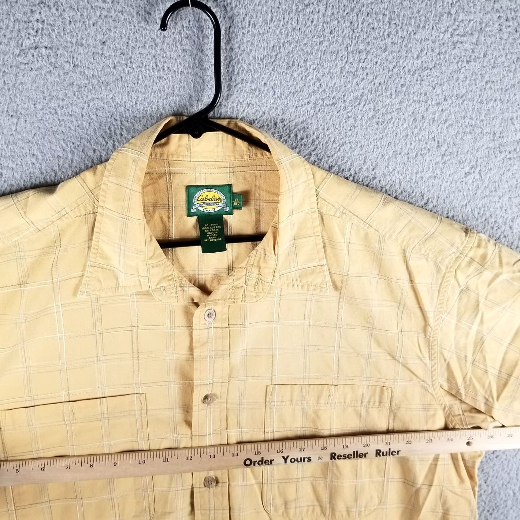 Vintage Cabela's Shirt Men XL Check Chambray Pocket Button-Down Outdoor Casual Newsletters? Size US XL / EU 56 / 4 - 6 Thumbnail