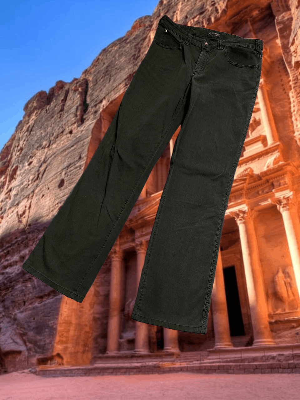 Armani vintage black denim pants Y2K Armani jeans streetwear Size US 30 / EU 46 - 1 Thumbnail