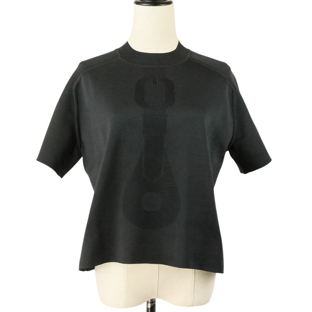 Hermes Hermes Hermes Coaching Relief Silk Knit Short Sleeve Sweater Textile Tops DUTY FREE for USA Size ONE SIZE - 1 Thumbnail