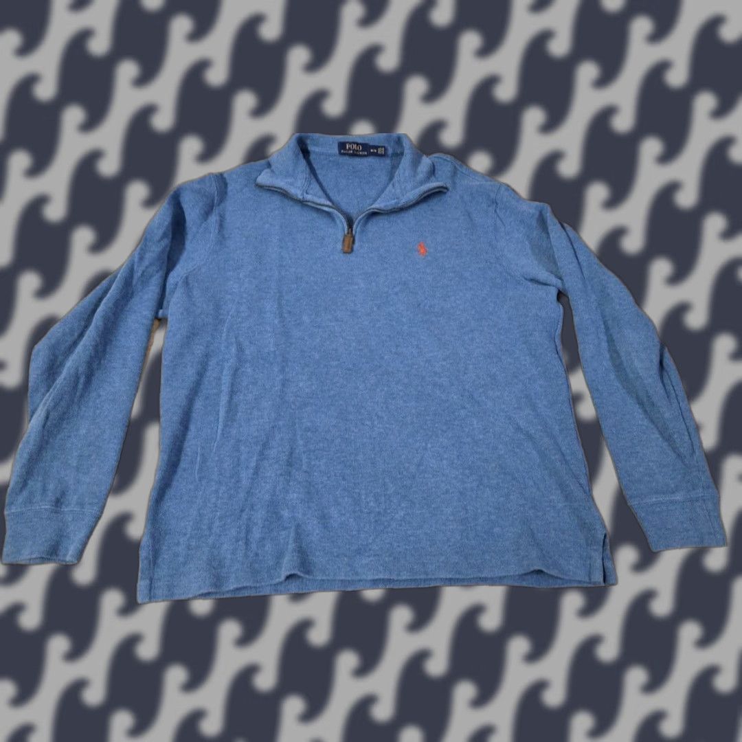 Ralph Lauren Polo Ralph Lauren Sweater Men's Medium Blue 1/4 Zip Knit Pullover Logo All Seasons Casual Business Mens Regular Knit Shirt Size US M / EU 48-50 / 2 - 1 Thumbnail