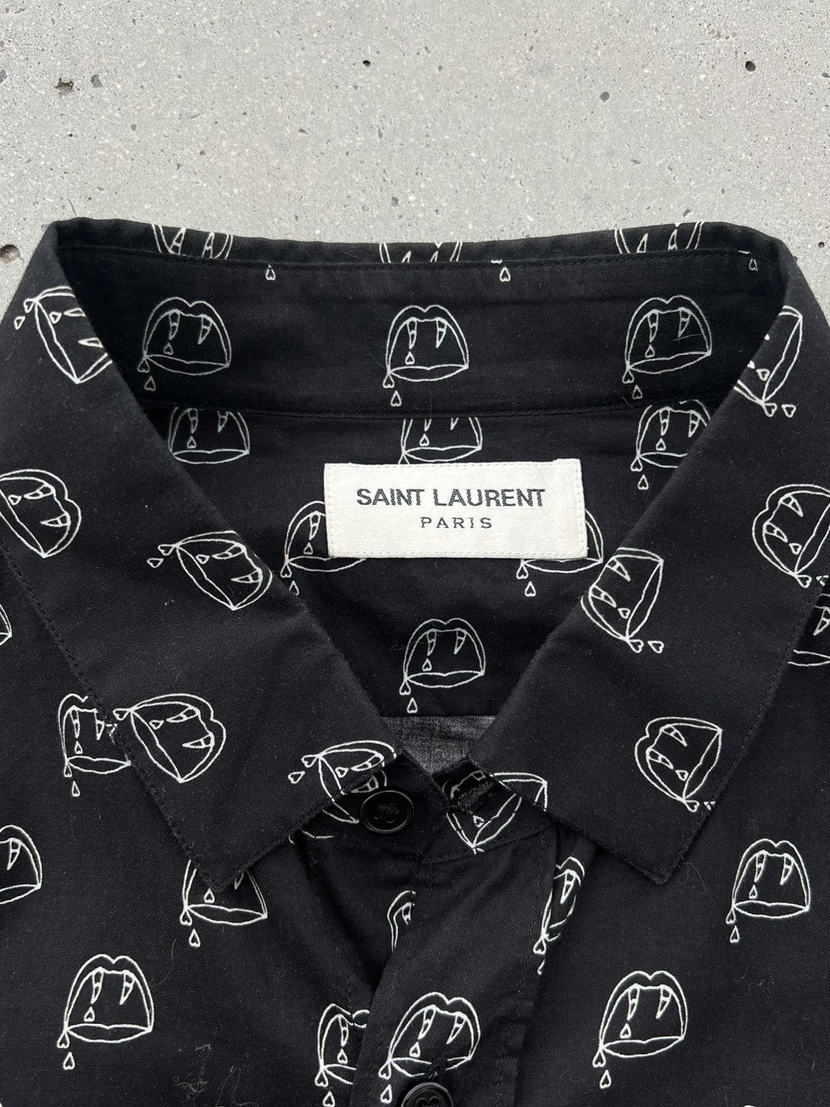 Hedi Slimane × Saint Laurent Paris × Yves Saint Laurent *RARE* Hedi Slimane YSL SLP Saint Laurent Paris Vampir shirt Size US L / EU 52-54 / 3 - 5 Thumbnail