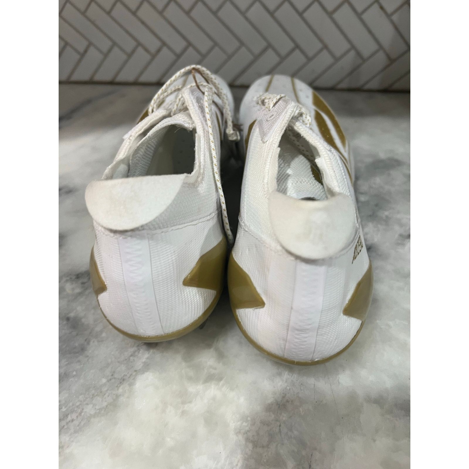 Adidas Adidas Adizero Electric Football Cleats White Gold Men Size US 10.5 / EU 43-44 - 6 Thumbnail