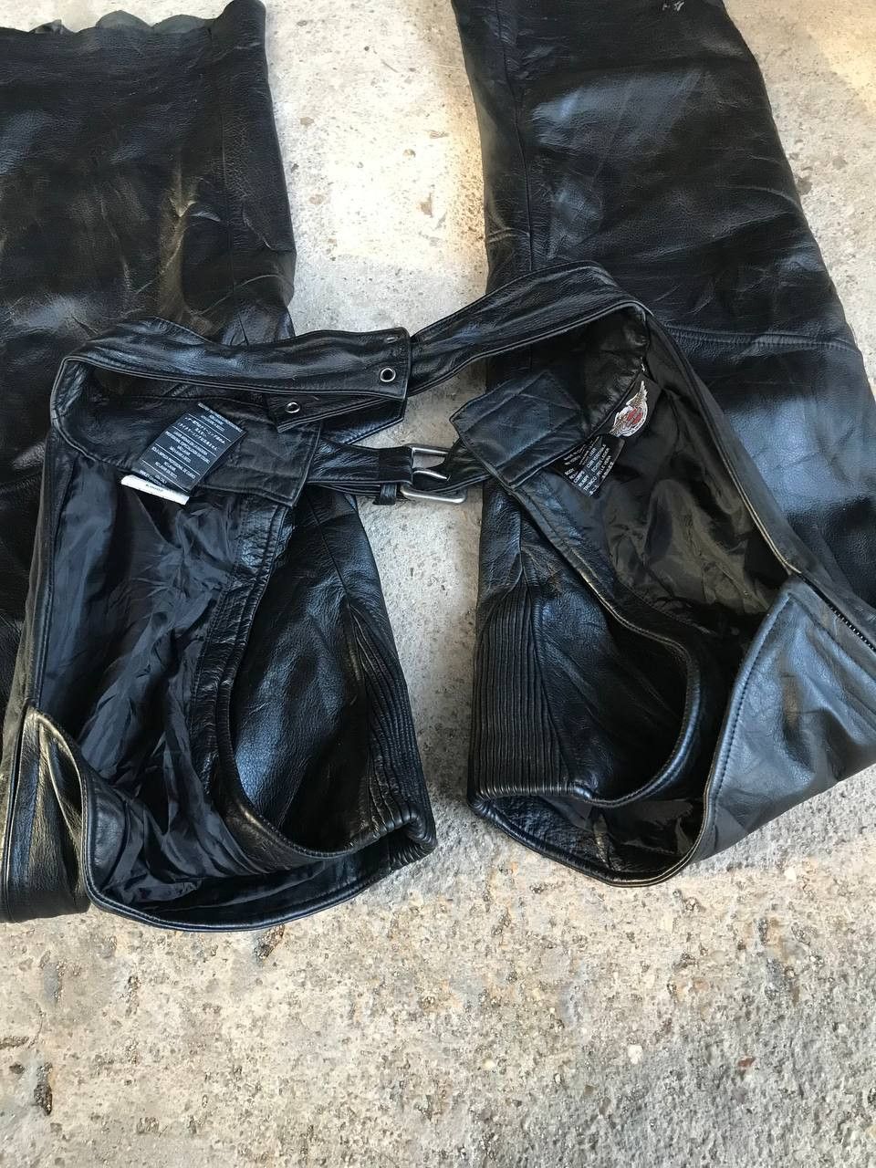 Harley Davidson × Leather Leather Pants Harley Davison Size US 33 - 3 Thumbnail