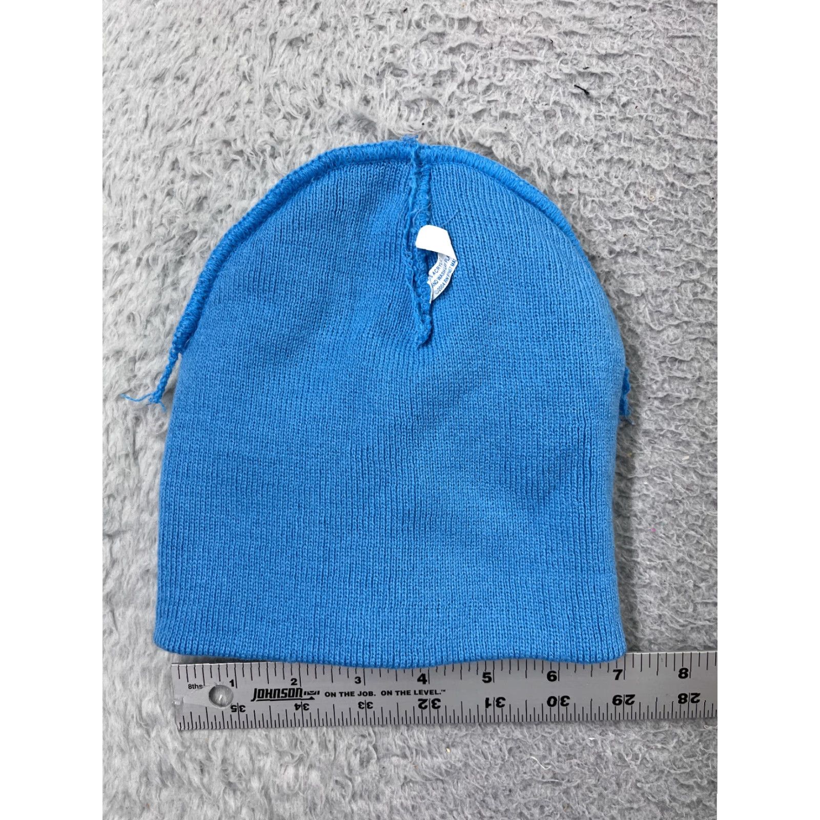 Vintage John 3:16 Beanie Hat Adult One Size Blue Acrylic Knit God So Loved The World Mens Size ONE SIZE - 5 Thumbnail