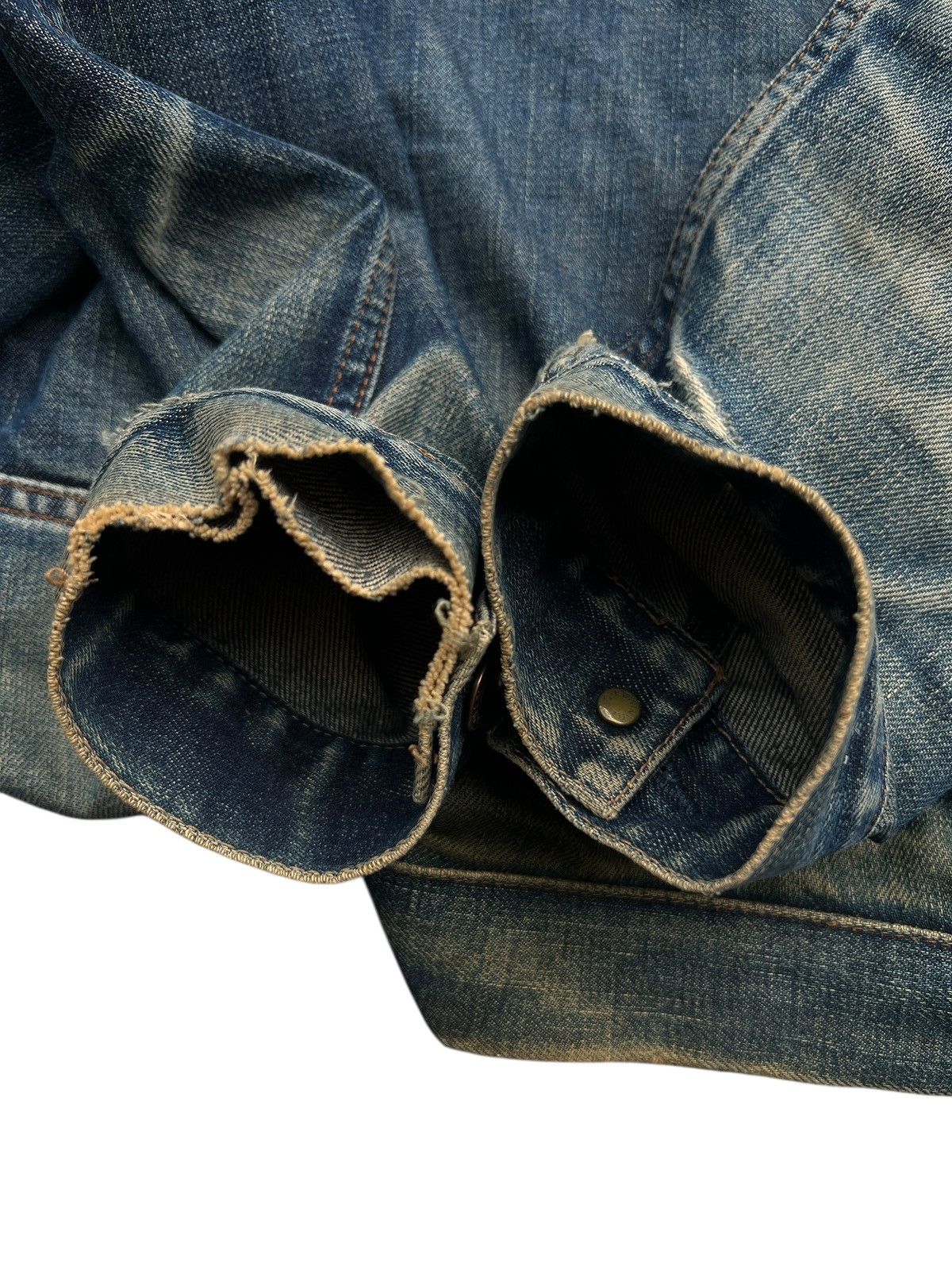 Edwin Vintage Edwin Japan Mudwash Distressed Denim Jacket Size US M / EU 48-50 / 2 - 9 Thumbnail