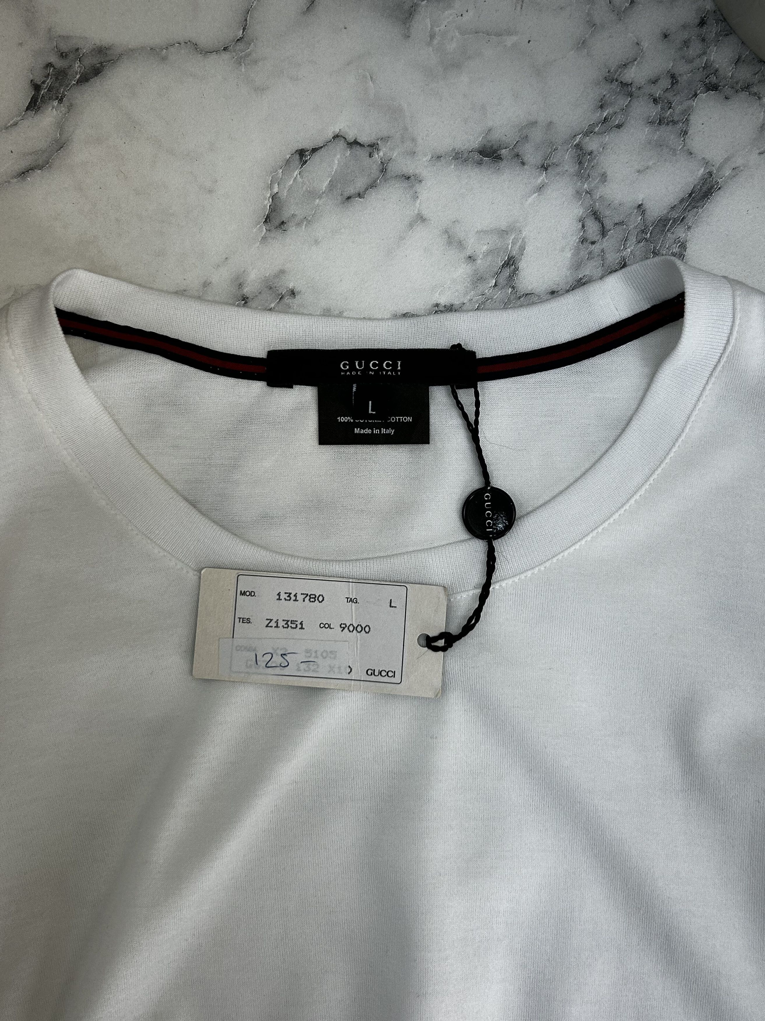 Gucci Gucci Long Sleeve White T-Shirt Size US L / EU 52-54 / 3 - 4 Thumbnail