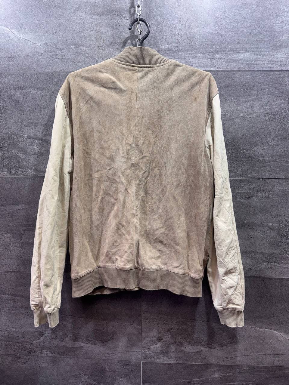 Allsaints Mens Vintage Allsaints Suede Leather Academy Bomber Jacket Size US M / EU 48-50 / 2 - 10 Thumbnail
