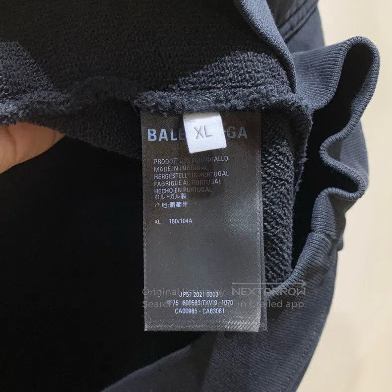 Balenciaga Balenciaga Embroidered Wave Logo Hoodie Size US XL / EU 56 / 4 - 7 Thumbnail