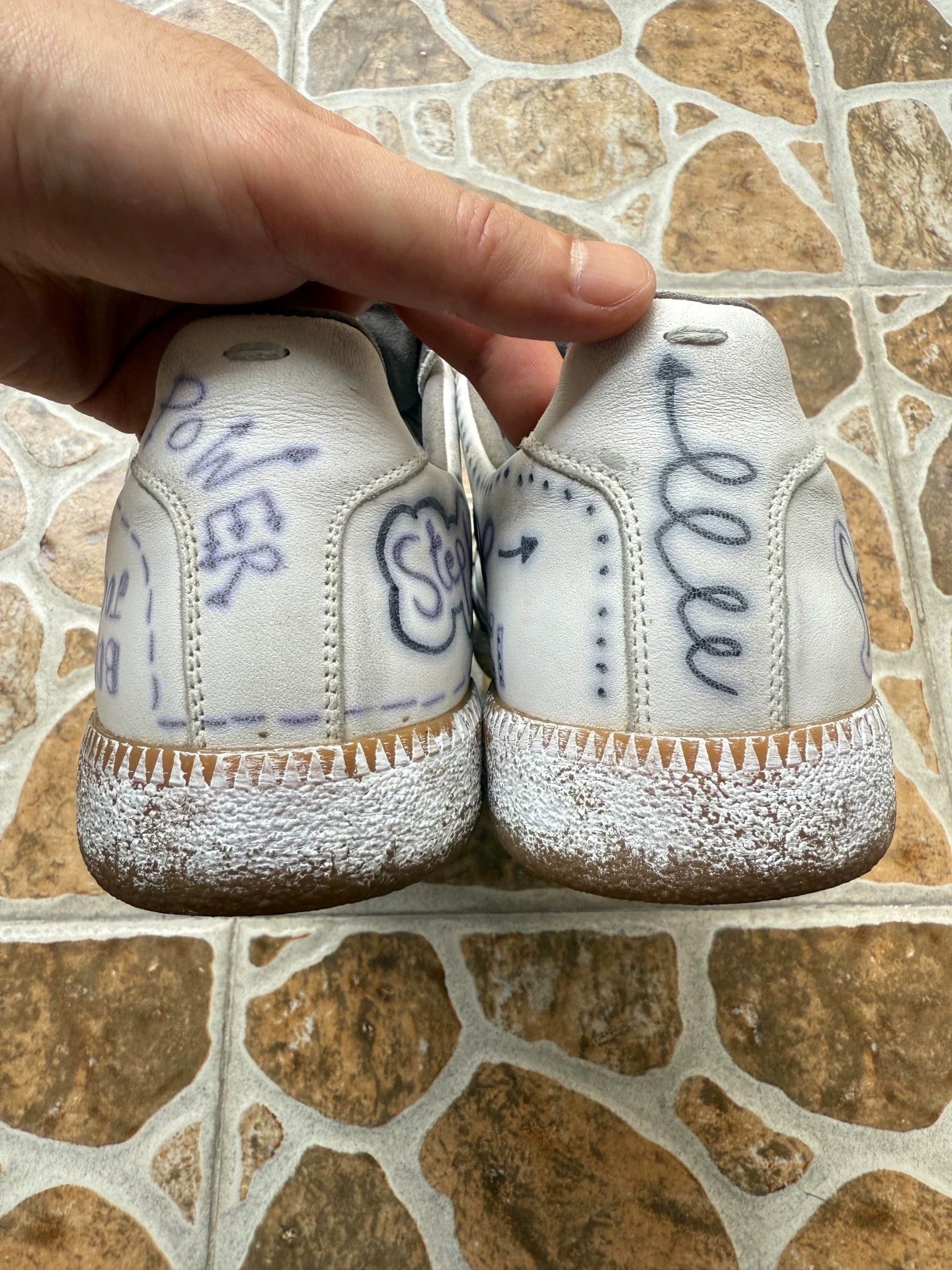 Maison Margiela MM Hand-Painted Graffiti German Trainer 40 Size US 7 / EU 40 - 2 Thumbnail