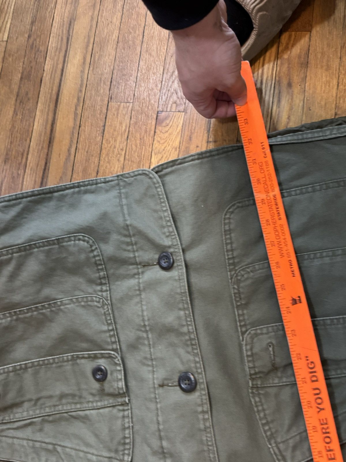 Orvis Men's Vtg ORVIS Field Chore Coat Olive Corduroy Collar Sz Size US XL / EU 56 / 4 - 6 Thumbnail