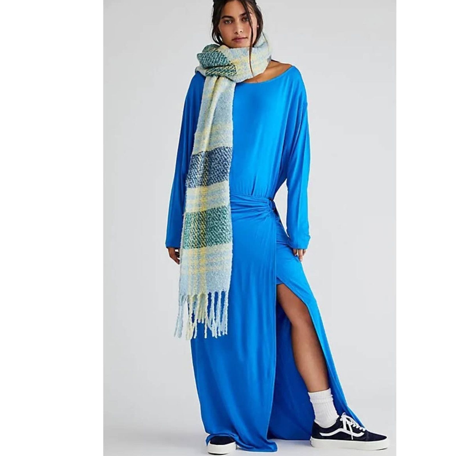 Free People New Free People Alyssa Long Sleeve Wrap Dress Maxi XS $128 Size XS / US 0-2 / IT 36-38 - 4 Thumbnail