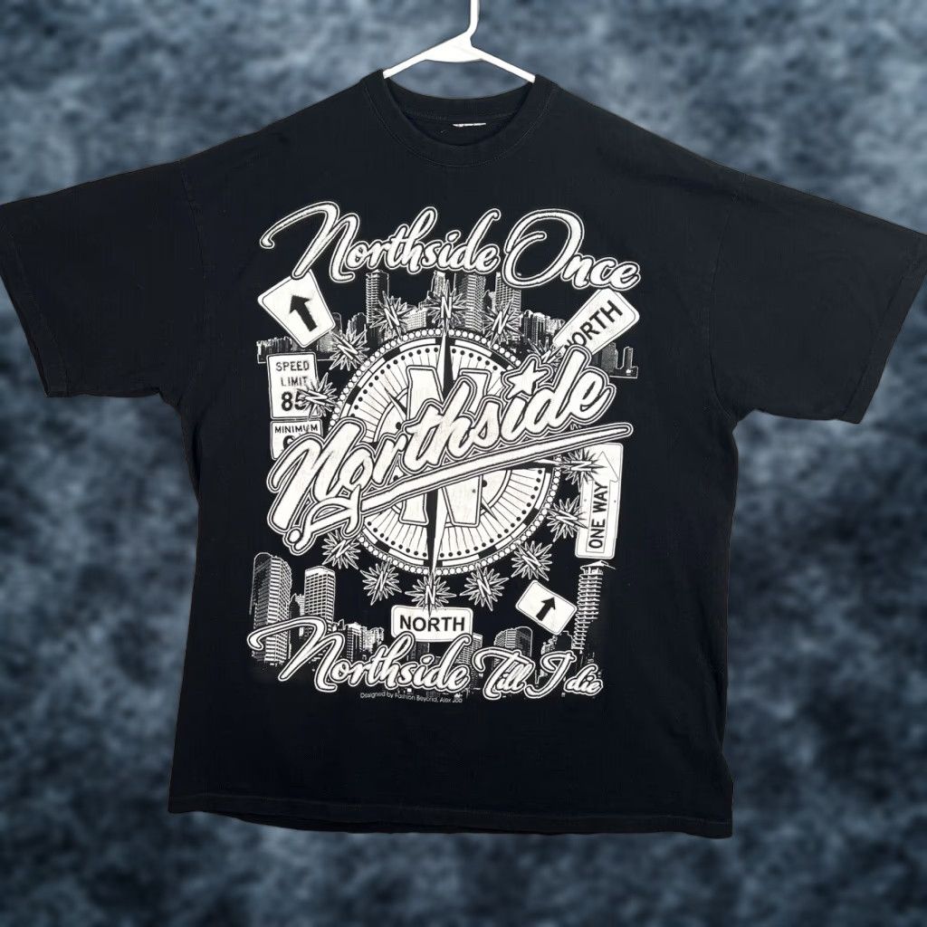 Vintage VINTAGE 2000s Y2K Northside Till I Die Hip Hop T-Shirt Adult 3XL Black Size US XXL / EU 58 / 5 - 1 Thumbnail