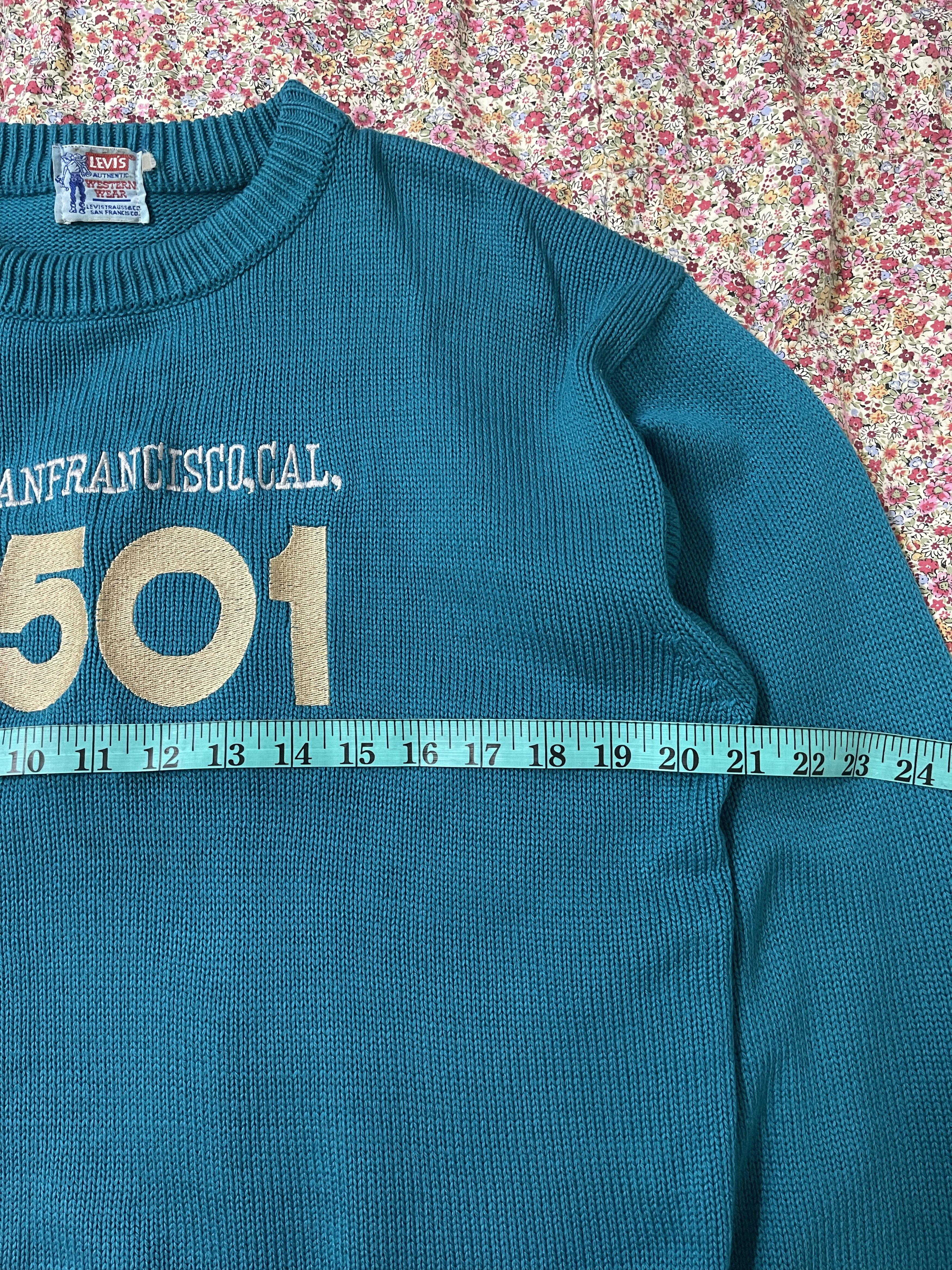 Levi's Vintage Clothing × Vintage Vintage Levis Embroidery Trademark 501 Knitwear Size US L / EU 52-54 / 3 - 9 Thumbnail