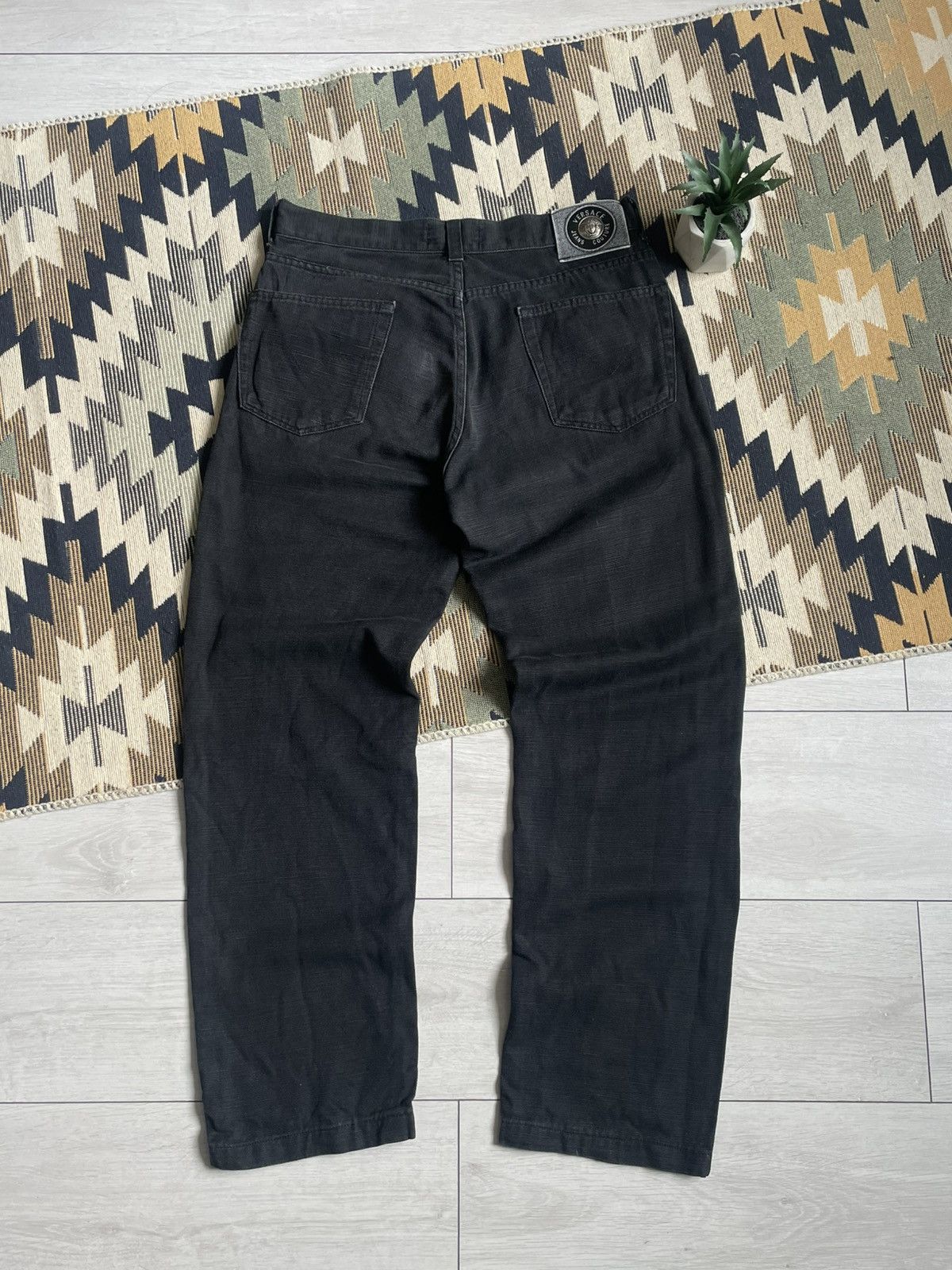 Versace × Vintage Vintage Versace Jeans Couture Logo Pants Size US 36 / EU 52 - 1 Thumbnail
