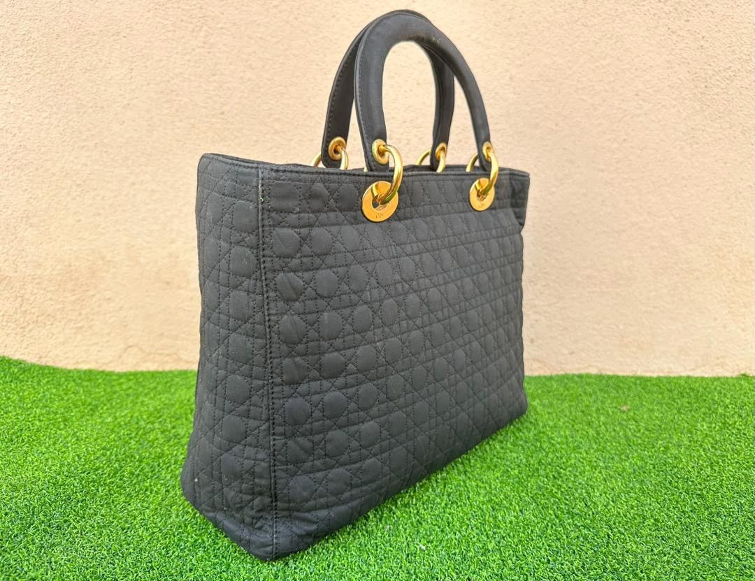 Dior Auth Christian Dior Lady Dior Quilted Nylon Cannage Size ONE SIZE - 4 Thumbnail