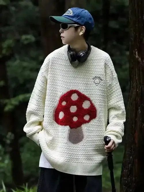Japanese Brand Oversize Casual Sweaters Size ONE SIZE - 5 Thumbnail