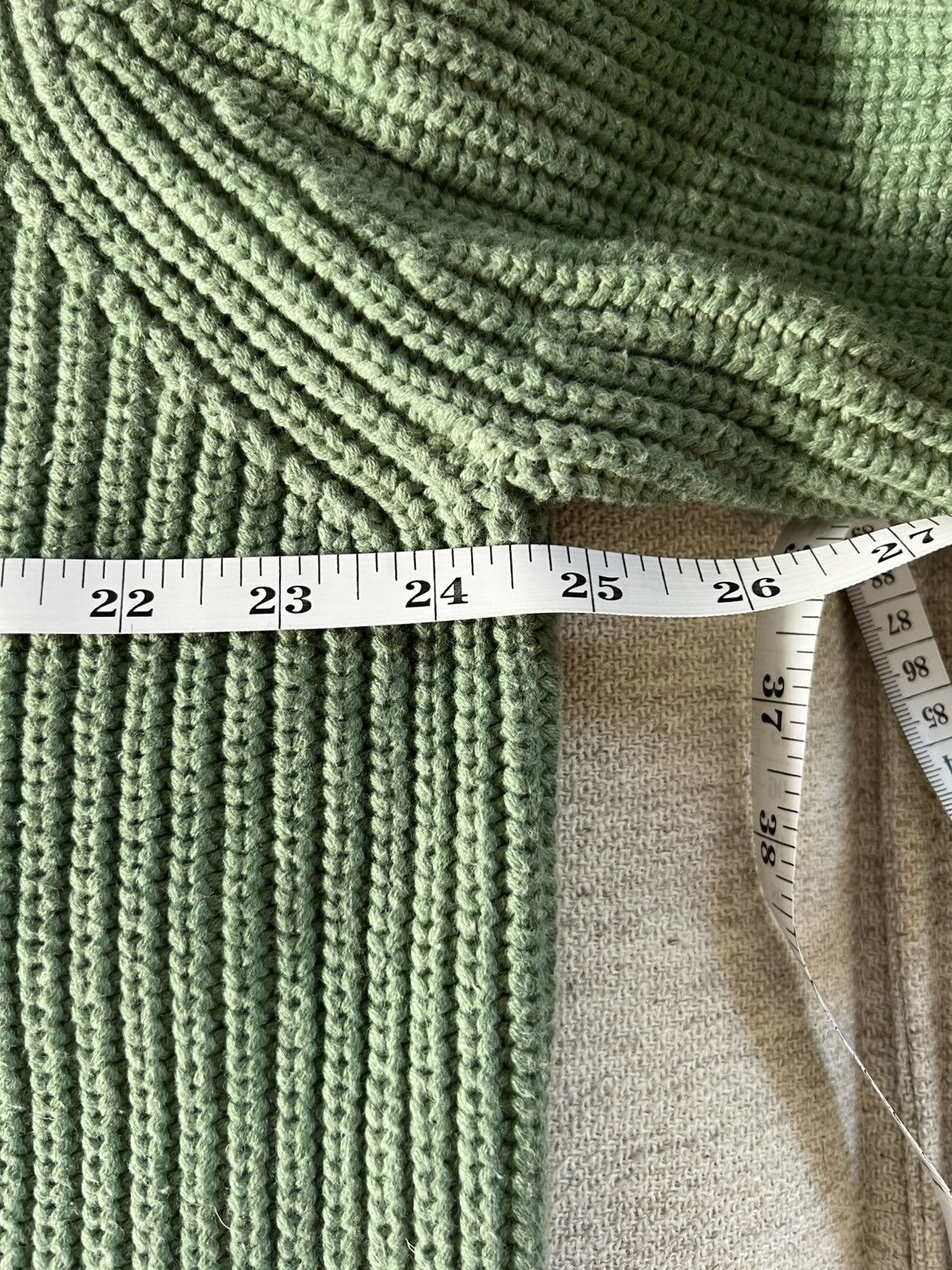 Ronning Washed Olive Green Fisherman Knit Sweater Size US L / EU 52-54 / 3 - 8 Thumbnail