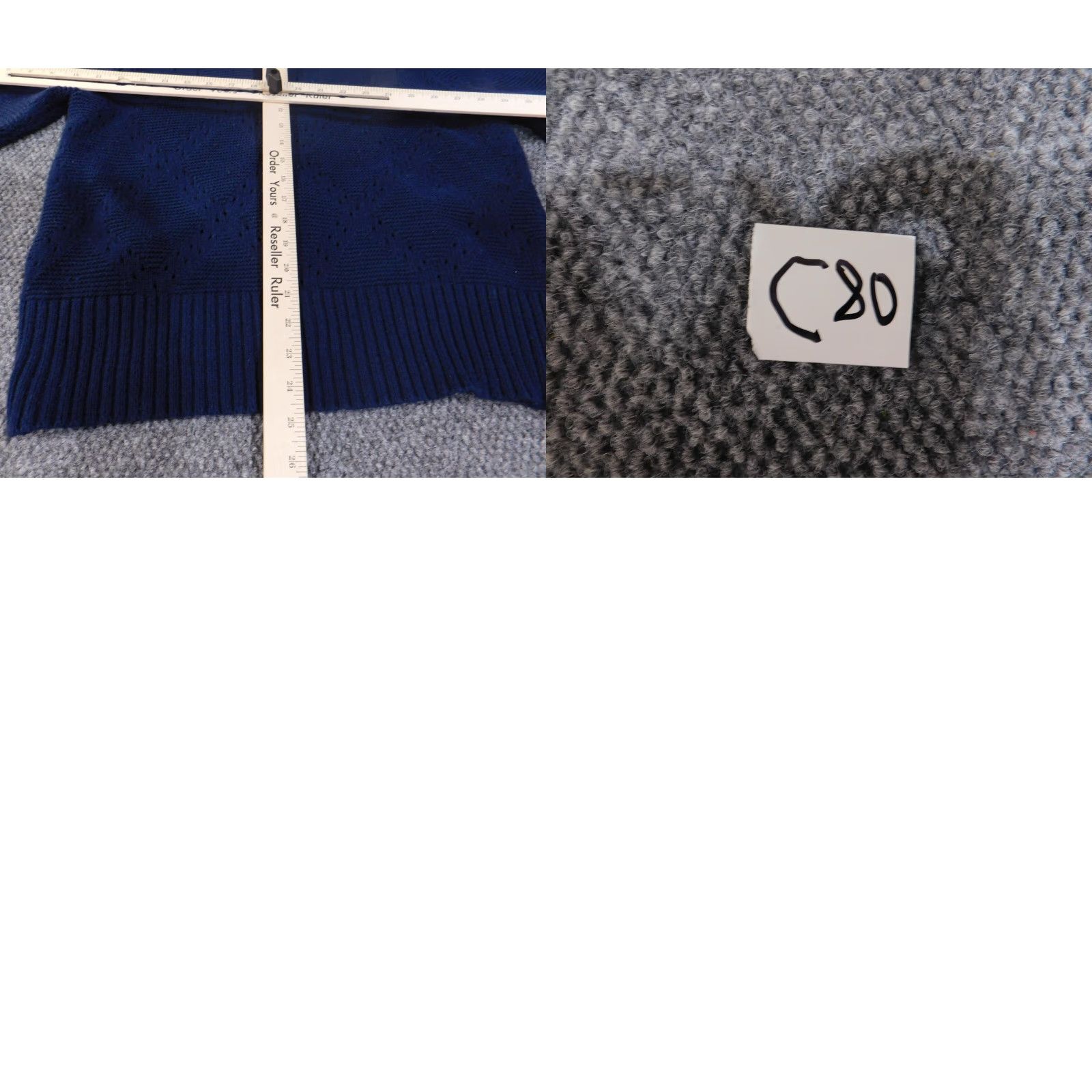Vintage Crown & Ivy Cardigan Sweater L Blue Knit Cotton Button Up Raglan Sleeve Womens Casual Stretch Regular Size Size L / US 10 / IT 46 - 9 Thumbnail
