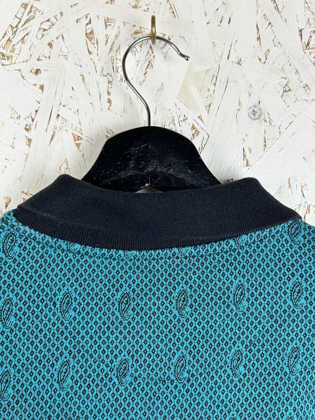 Supreme Supreme FW16 Paisley Blue Knit Collared Long Sleeve L Size US L / EU 52-54 / 3 - 7 Thumbnail