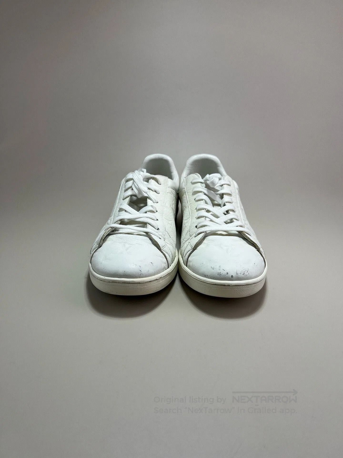 Louis Vuitton Louis Vuitton White Embossed Logo Low-top Sneakers. Size US 9 / EU 42 - 2 Thumbnail