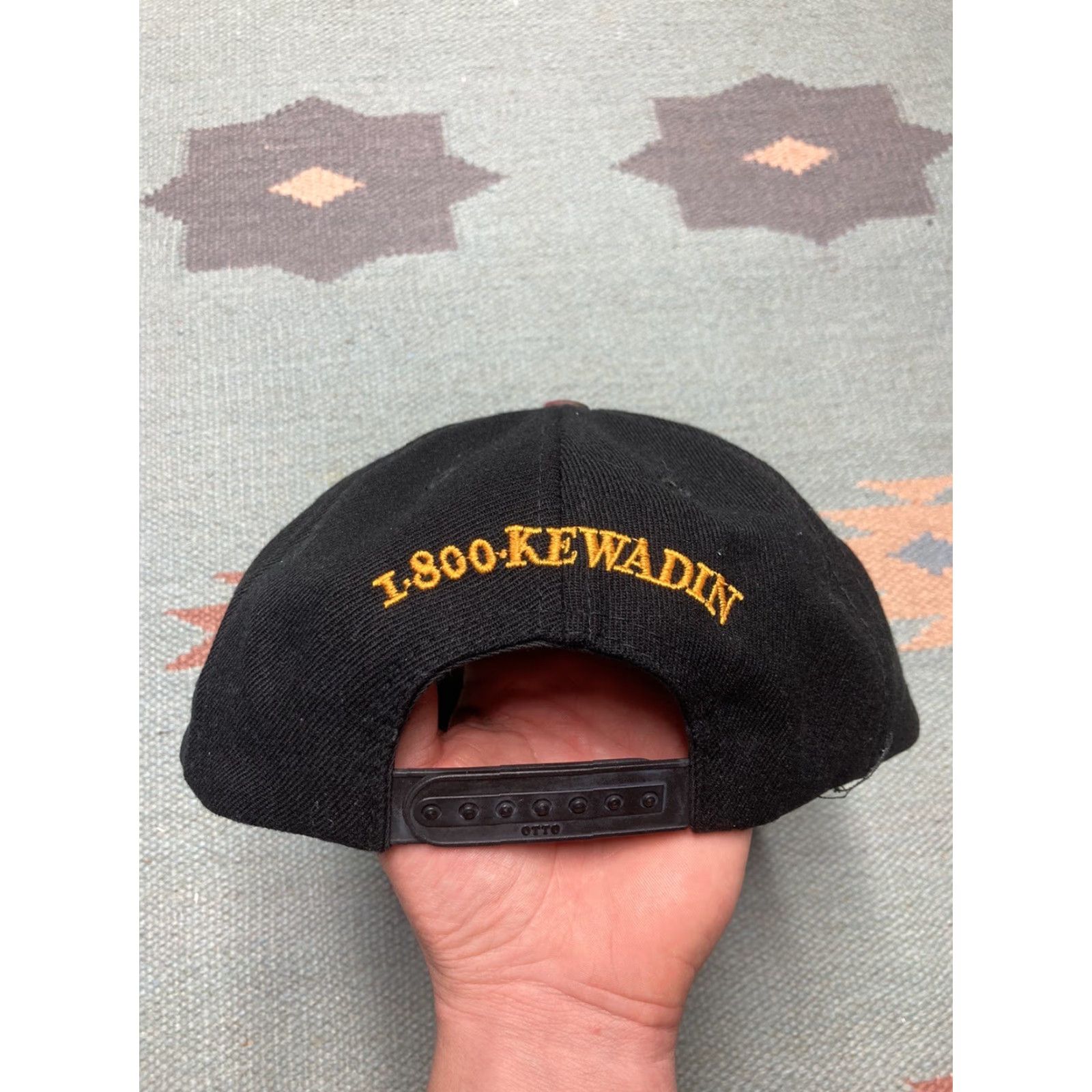 Vintage VINTAGE SnapBack Hat Cap Kewadin Casinos Michigan Wool Faded Gambling 90s Otto Cap Adjustable Men Black 90s Mens Hat Size ONE SIZE - 5 Thumbnail