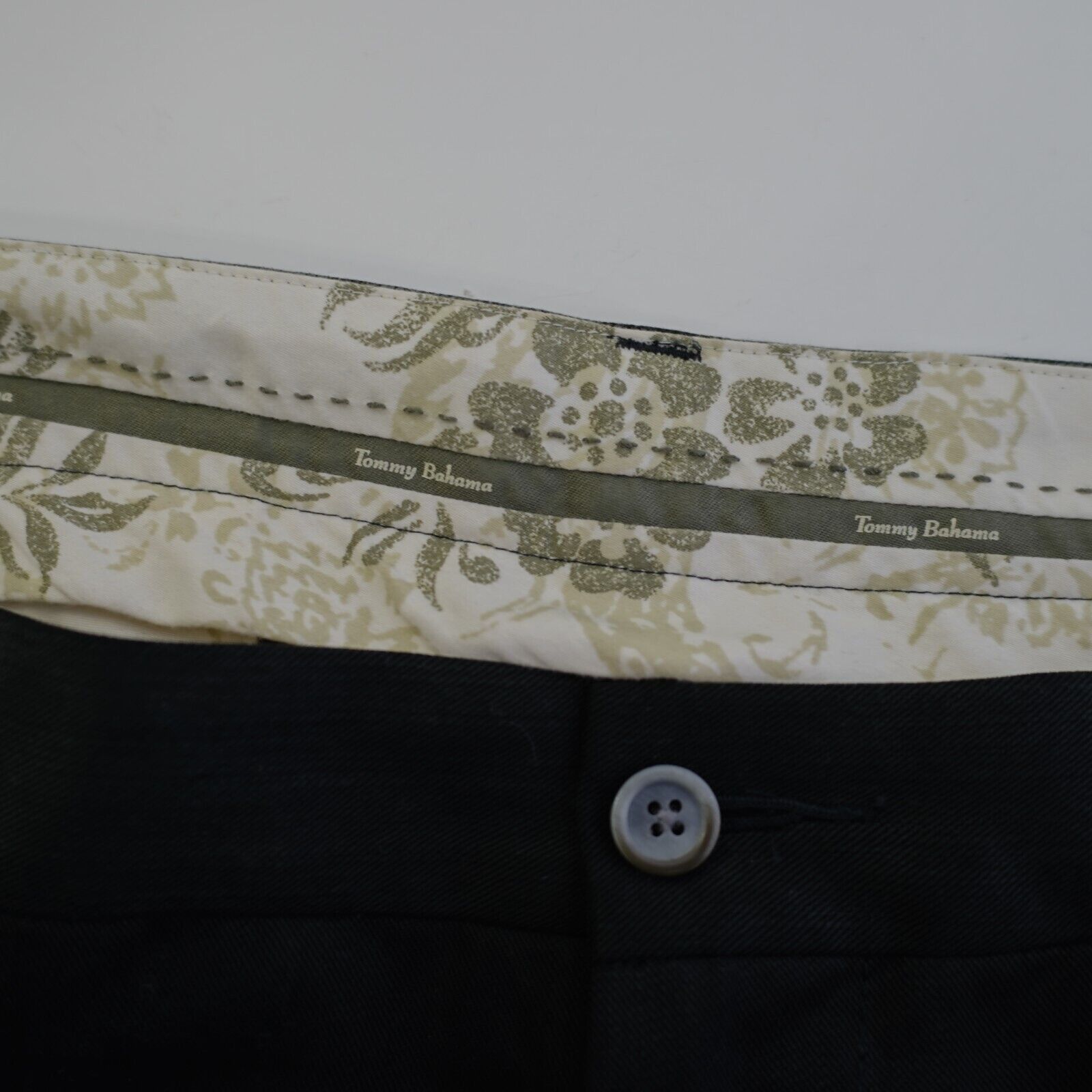 Tommy Bahama Tommy Bahama 35/30 Tencell Wool Black Dress Pants Flat Fron Size 34R - 6 Thumbnail