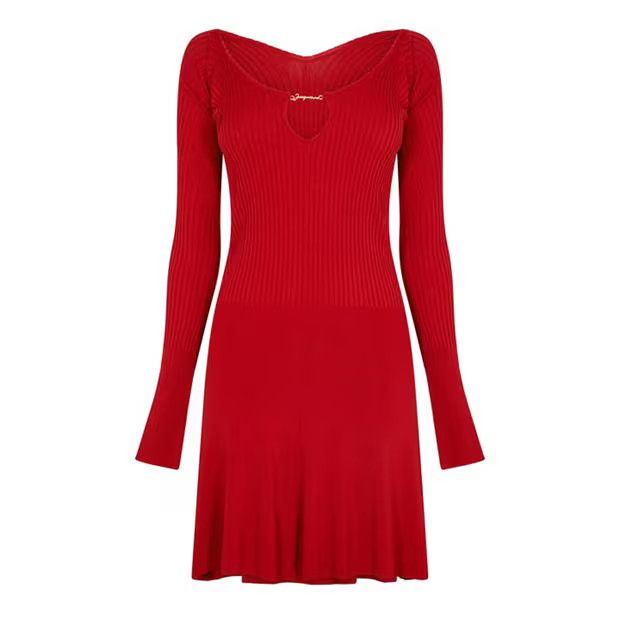 Jacquemus o1g2r1mq1024 Mini Dresses in Dark Red Size M / US 6-8 / IT 42-44 - 1 Thumbnail