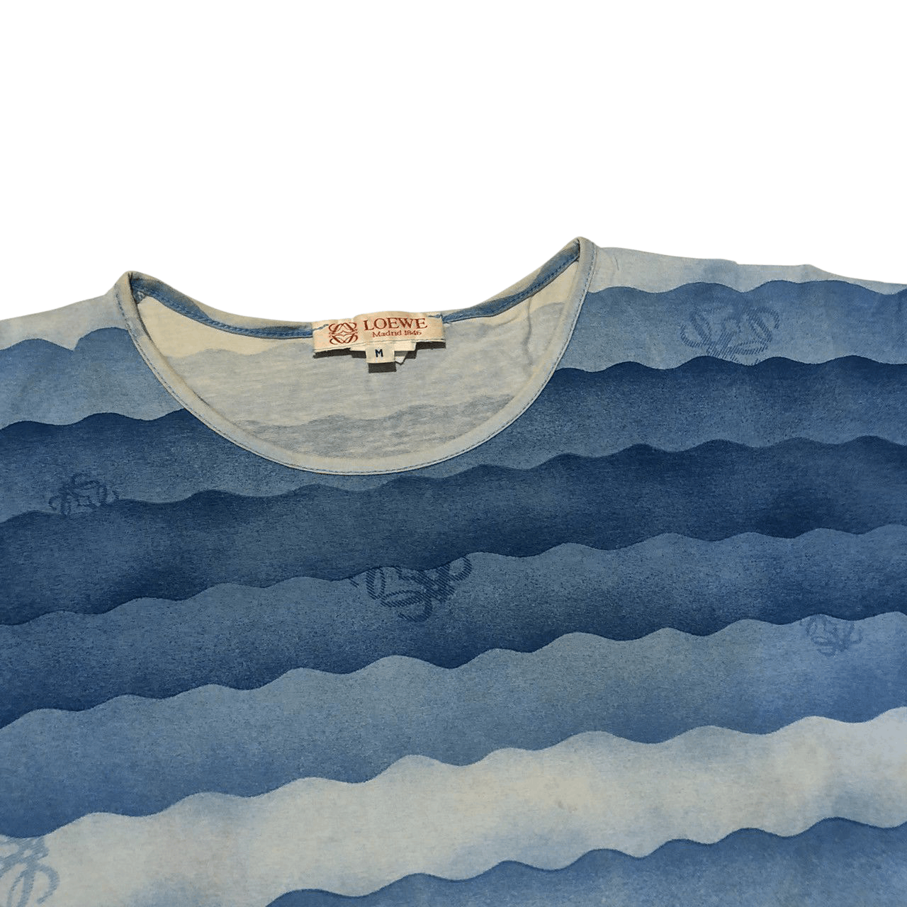 Loewe Vintage Loewe Wave Pattern Tee Blue Gradient Size US M / EU 48-50 / 2 - 2 Thumbnail