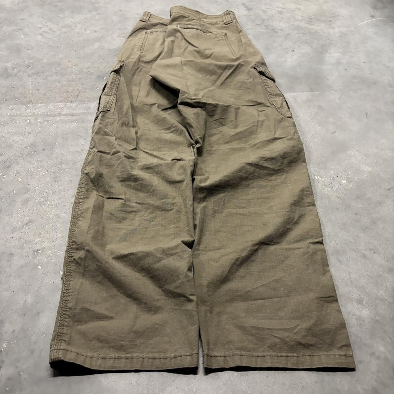 Japanese Brand × Vintage Crazy Vintage Y2K/2000s Grunge Khaki Brown Streetwear Cargo Pants! Size US 30 / EU 46 - 4 Thumbnail