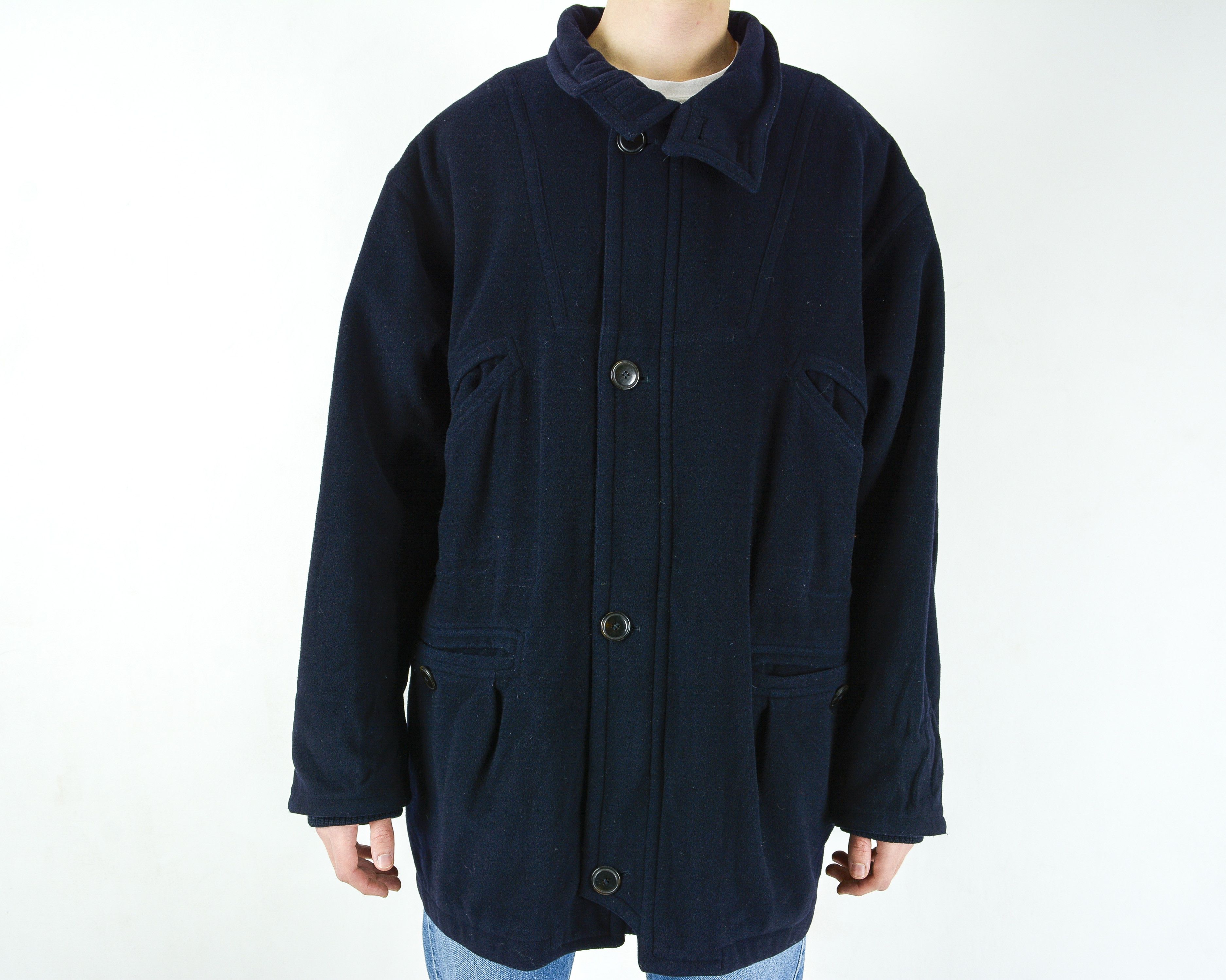 Hugo Malenkow XL Wool Jacket Pea Coat Winter Overcoat Warm EU 54 Size US XL / EU 56 / 4 - 4 Thumbnail