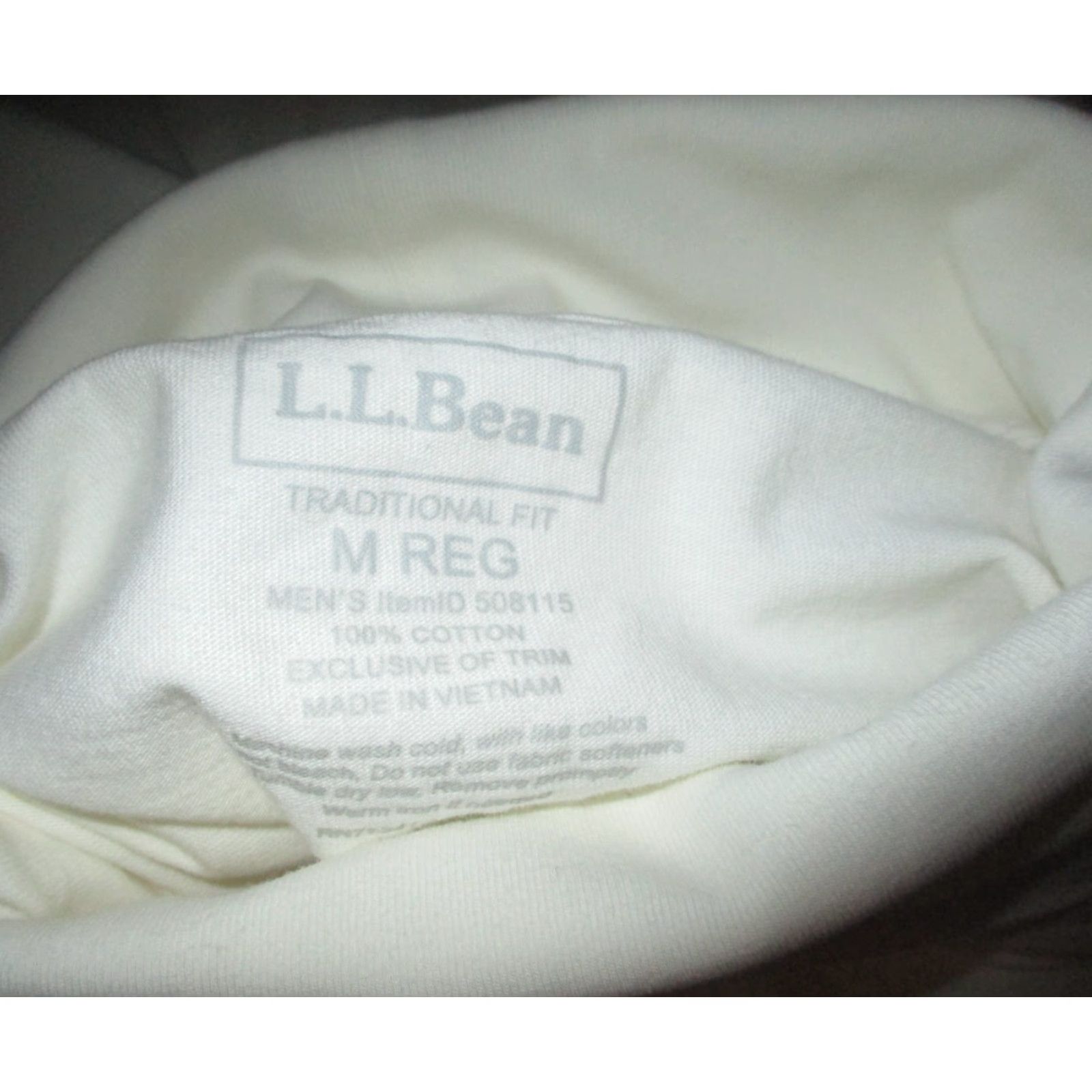 Vintage L.L. Bean White Long Sleeve Turtleneck Shirt Mens M Reg. Cotton Knit Size US M / EU 48-50 / 2 - 6 Thumbnail