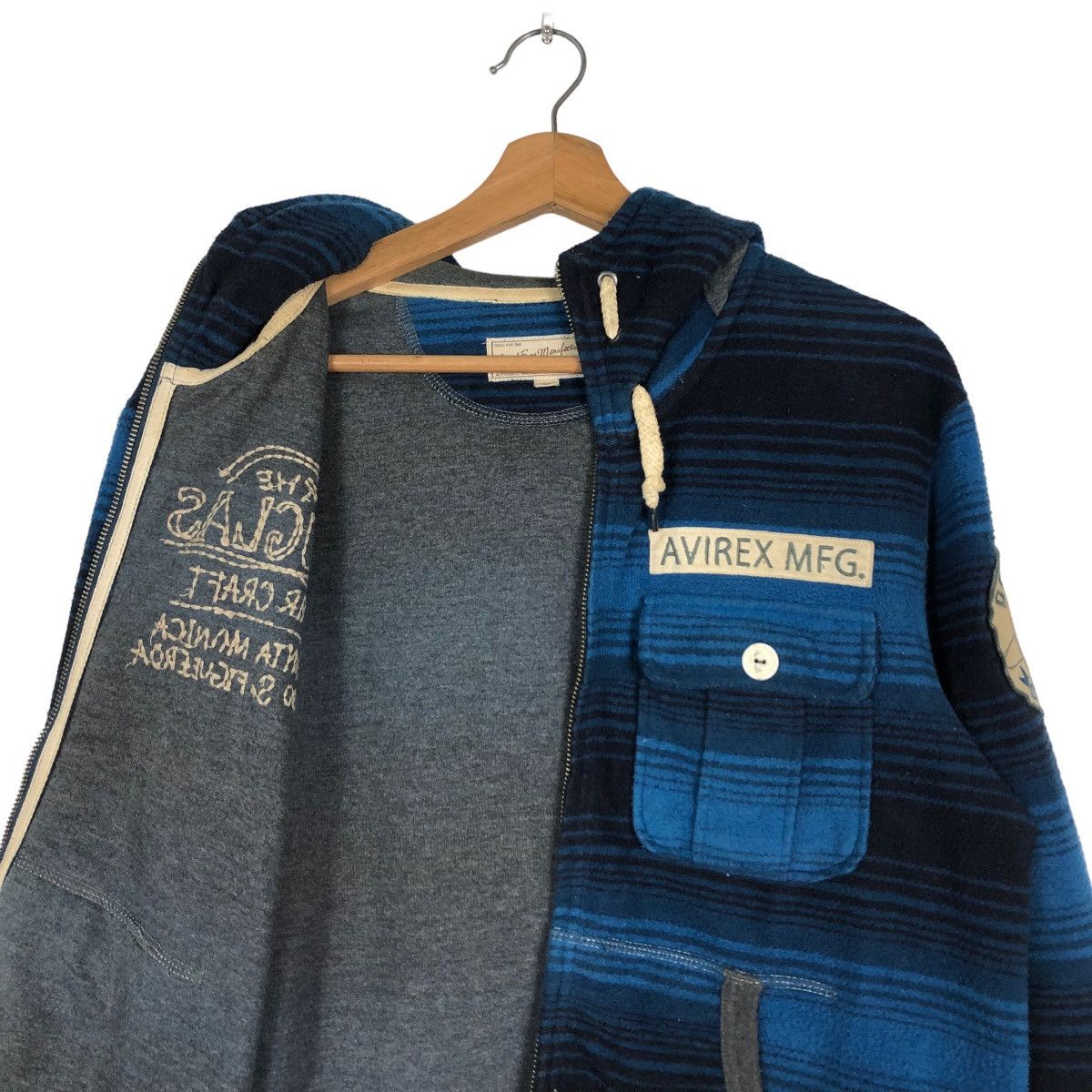 Japanese Brand 🔥Vintage Zipper Jacket Striped Avirex USA Mfg Military Size US M / EU 48-50 / 2 - 13 Thumbnail