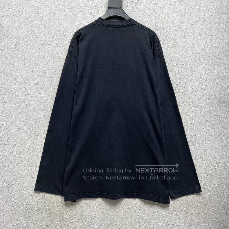Balenciaga Balenciaga Black Boomerang Embroidered Long Sleeve Hoodie Size US S / EU 44-46 / 1 - 2 Thumbnail