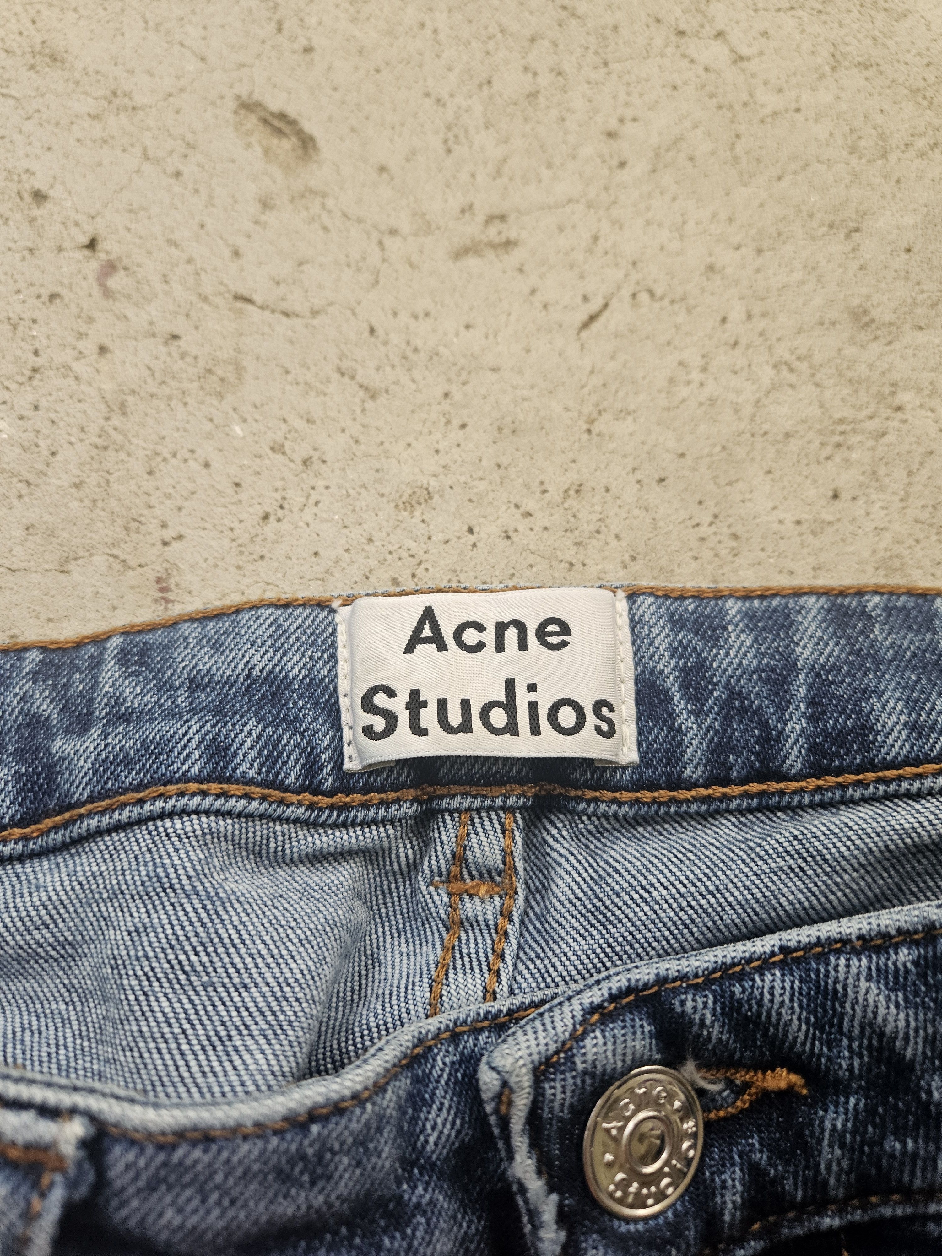 Acne Studios Row Fringe CLTVT Blue Denim Jeans Size US 26 / EU 42 - 9 Thumbnail
