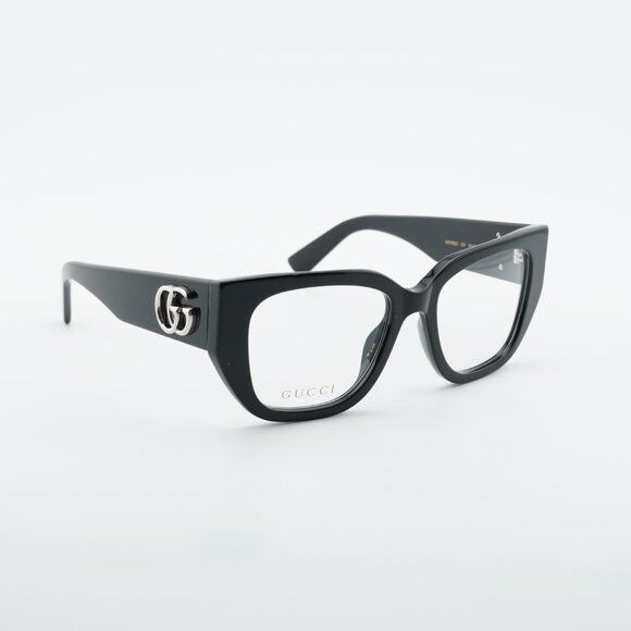 Gucci Gucci GG1952O 001 Eyeglasses Shiny Black 51mm Square Frame Size ONE SIZE - 4 Thumbnail