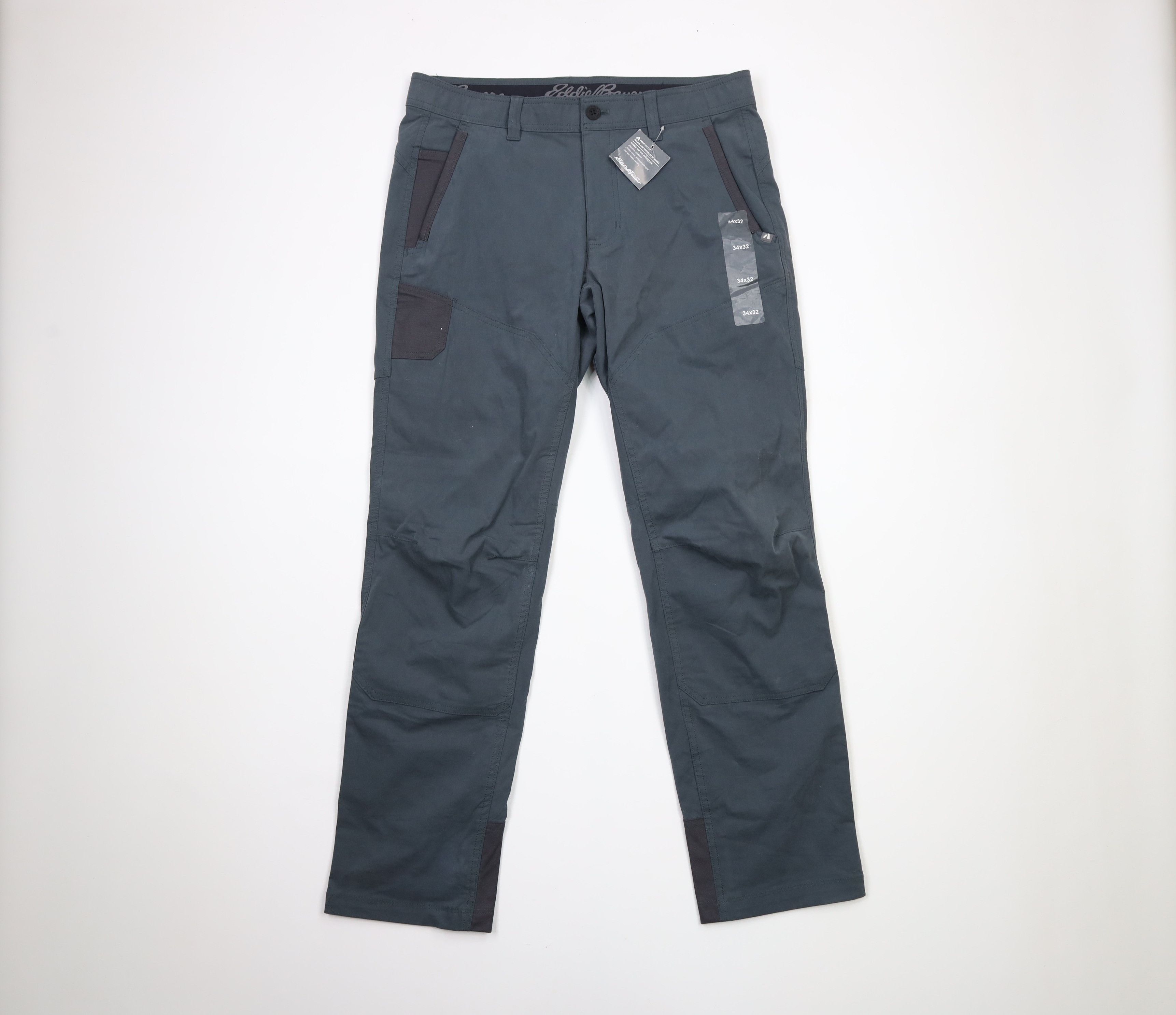 Vintage New Eddie Bauer Mr Guides Day Off Pants Steel Blue | Grailed