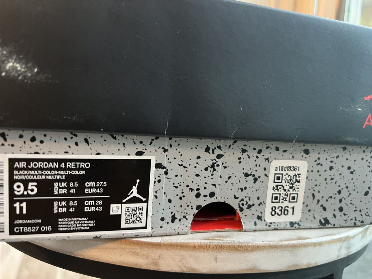 Jordan Brand × Nike Jordan 4 Red Thunder Size 9.5 VNDS Clean Size US 9.5 / EU 42-43 - 10 Thumbnail