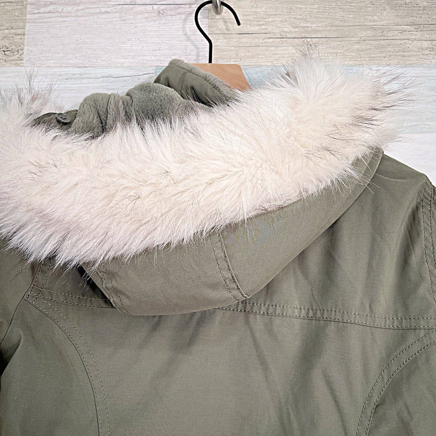 Hollister Hollister Y2K Sherpa Lined Parka Olive Green Womens XS Size XS / US 0-2 / IT 36-38 - 5 Thumbnail