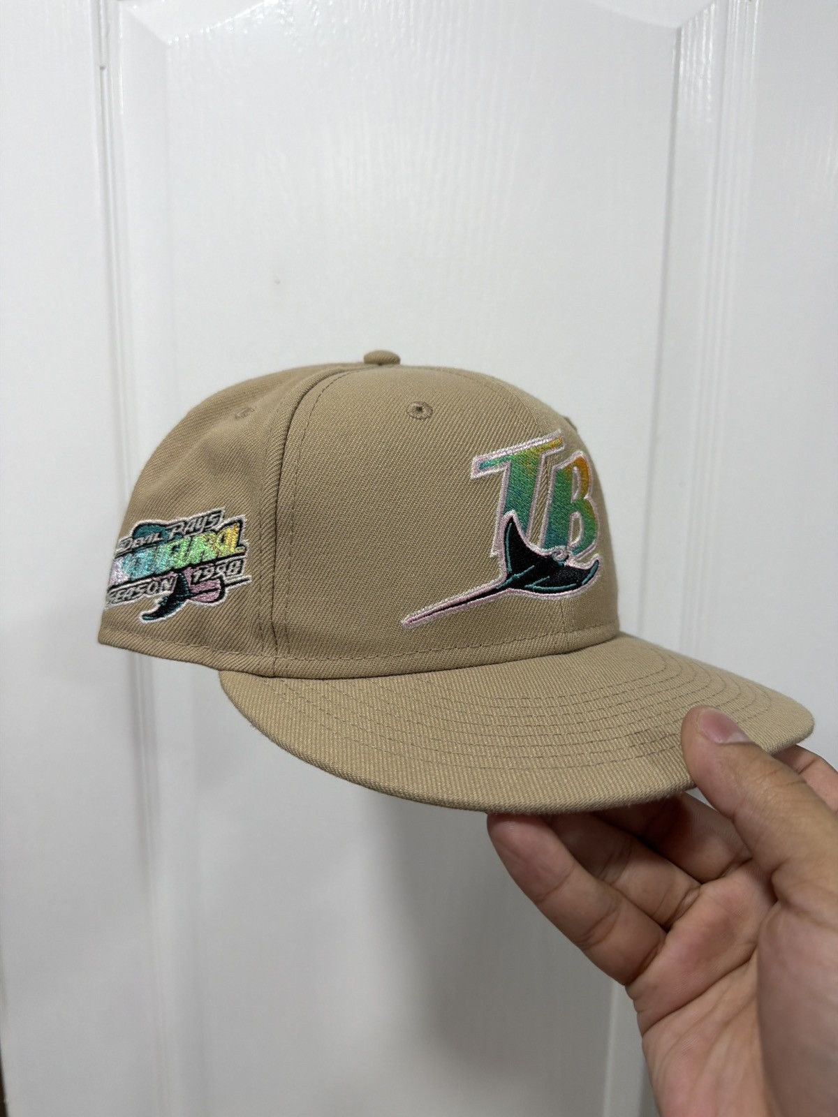 Lids Lids HD Sandstorm Devil Rays Fitted 7 1/8 Inaugural Pink UV Size ONE SIZE - 1 Thumbnail