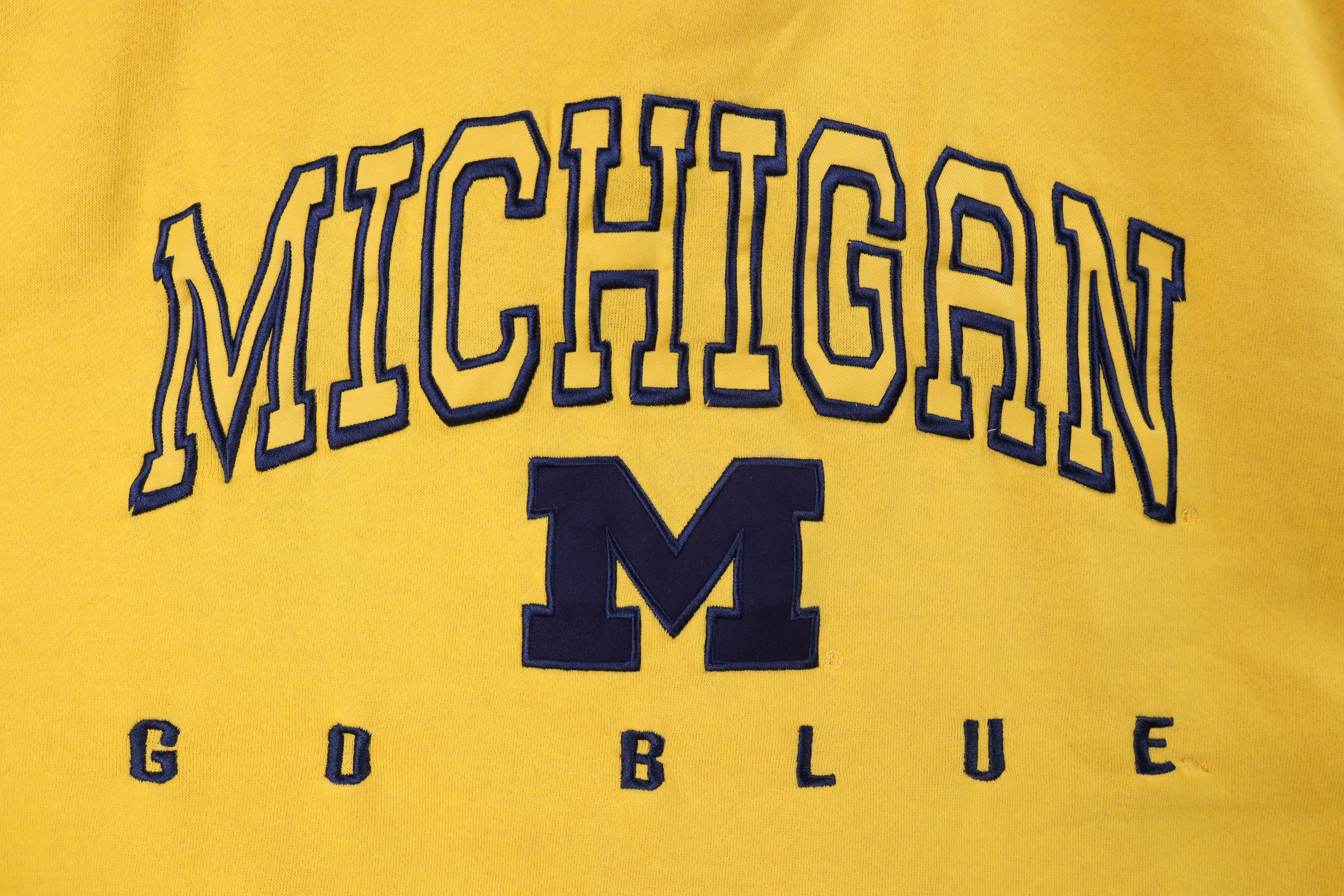Vintage Vintage Go Blue University of Michigan Crewneck Sweatshirt Size US XXL / EU 58 / 5 - 4 Thumbnail