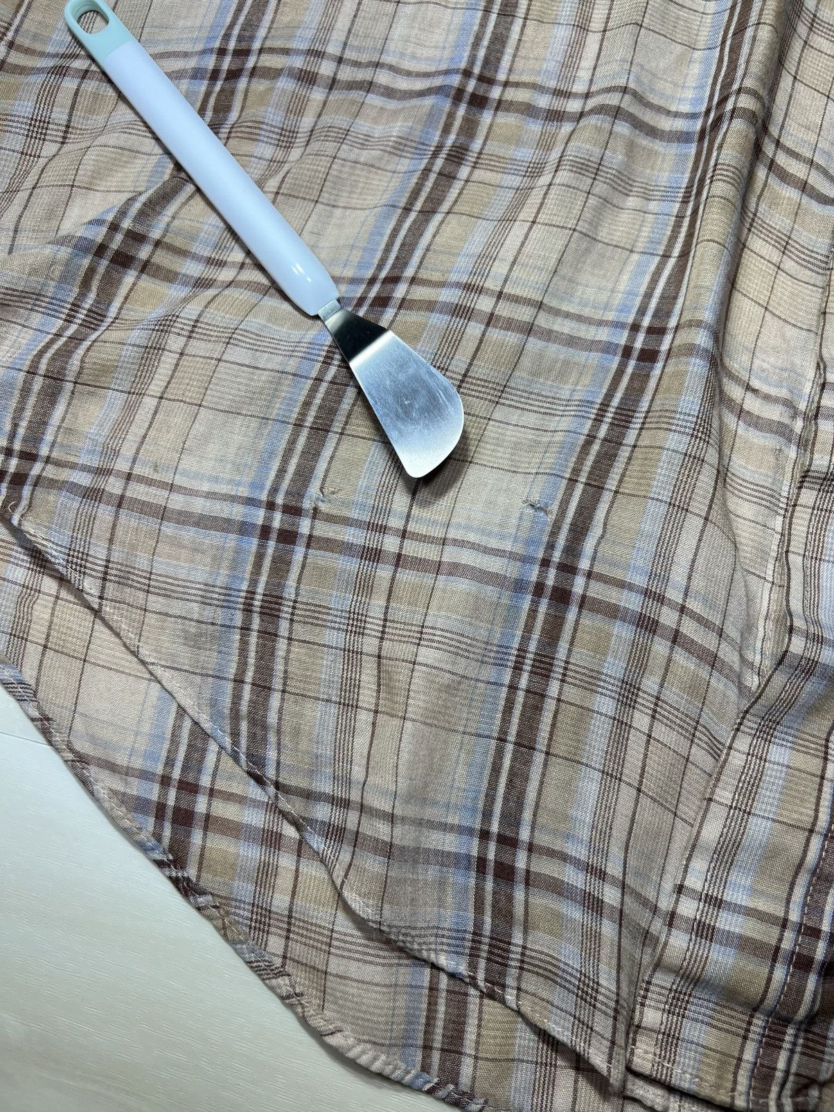 Other Silver Spur S/S Western Pearl Snap Shirt Sz 17 Tan & Blue Size US L / EU 52-54 / 3 - 8 Thumbnail