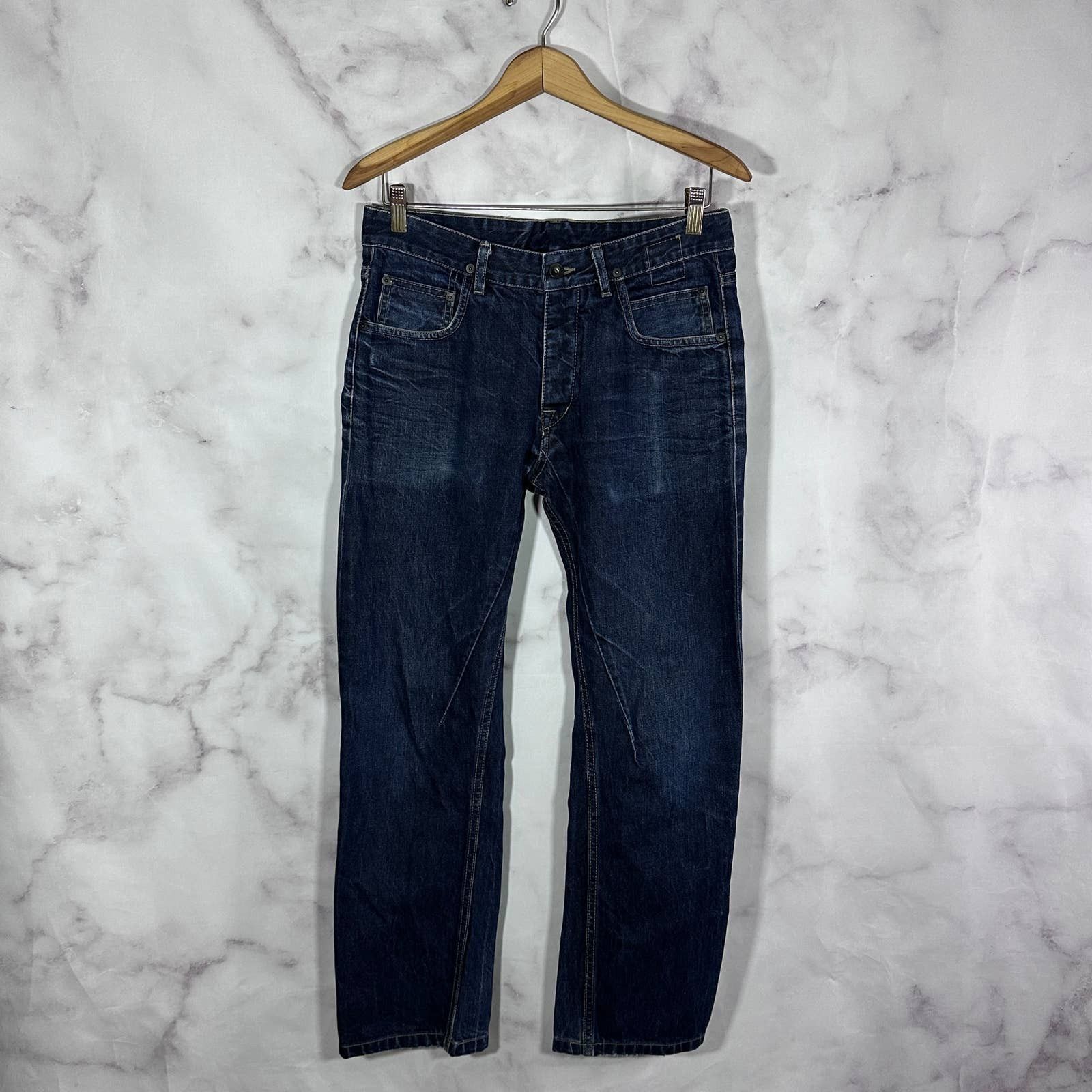 image of Rick Owens x Rick Owens Drkshdw Berlin Cut Slab Dirty Blue Denim, Men's (Size 31)