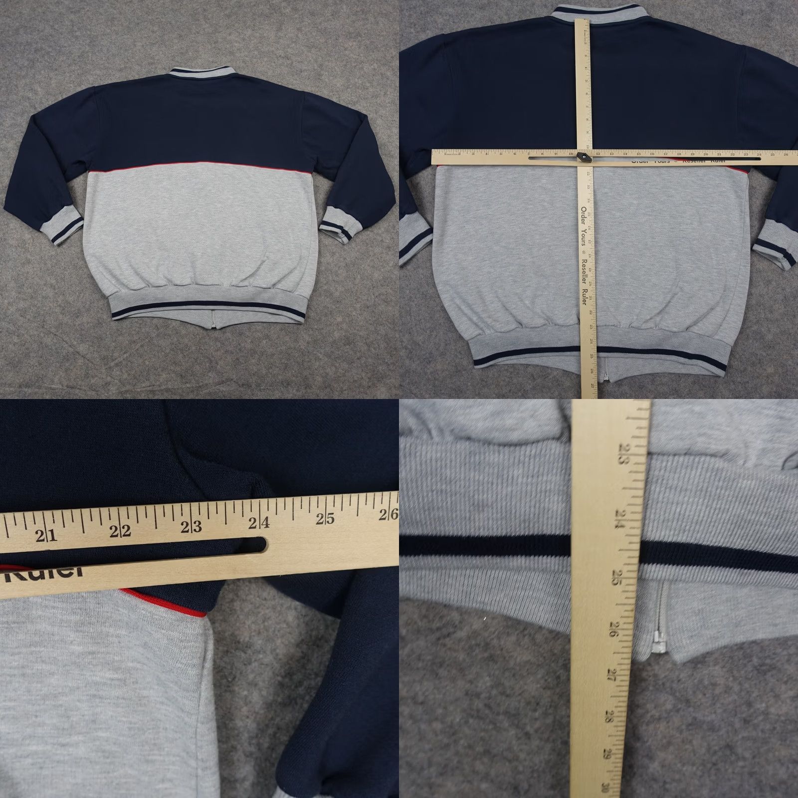Adidas VINTAGE adidas Sweatshirt Mens Large Gray Full Zip 80s 90s Hip Hop RUN DMC Trefoil Fleece Size US L / EU 52-54 / 3 - 8 Thumbnail