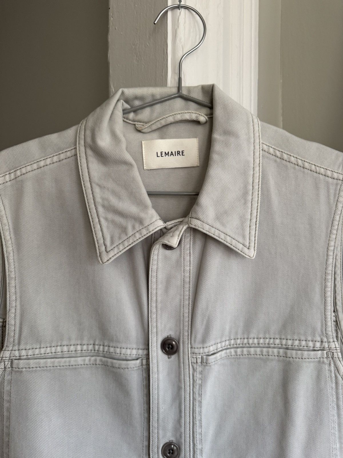 Lemaire Snowy Grey Collared Vest Size US S / EU 44-46 / 1 - 2 Thumbnail