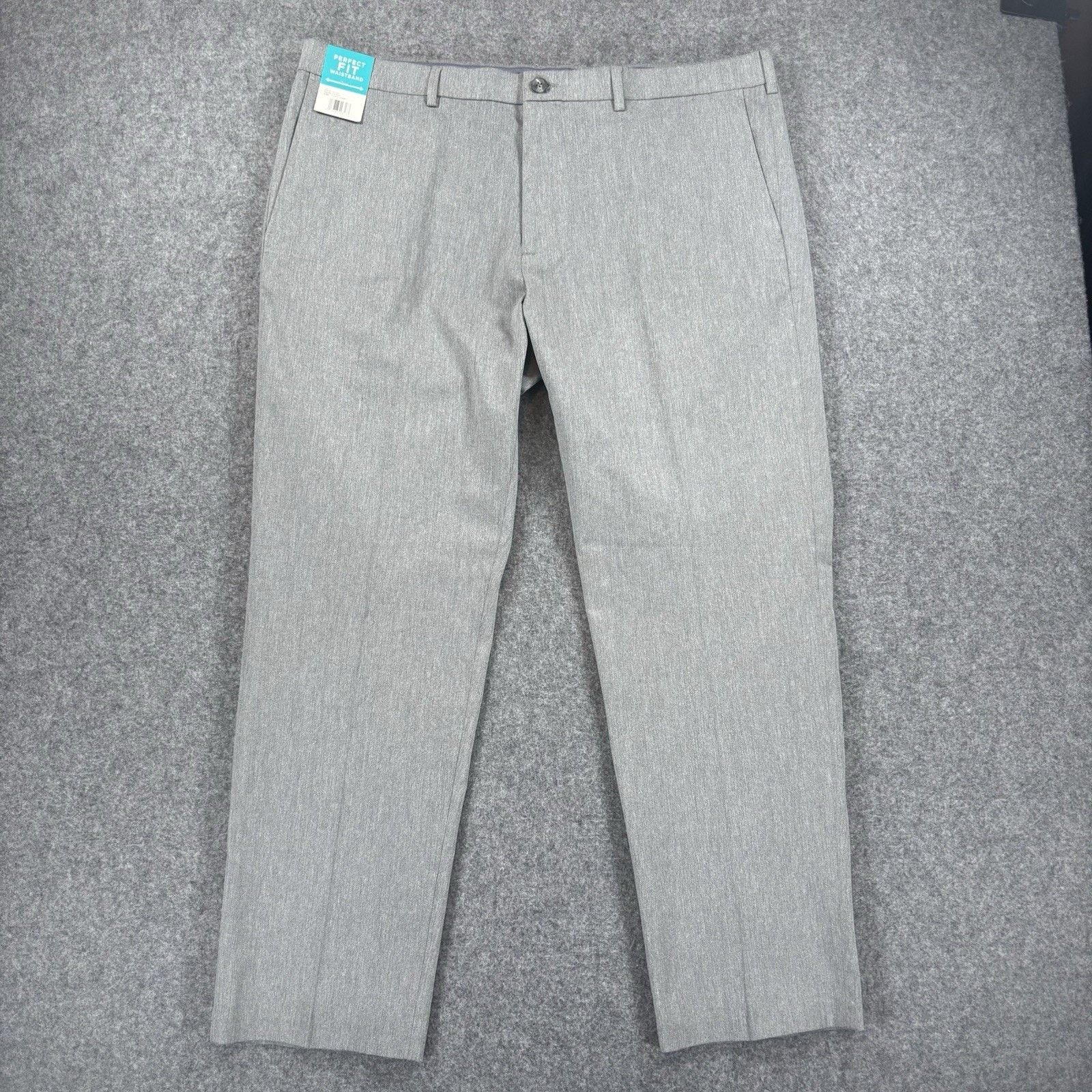 Haggar Haggar Mens Pants 40x30 Straight Grey Perfect Fit Waistband Size US 40 / EU 56 - 1 Thumbnail
