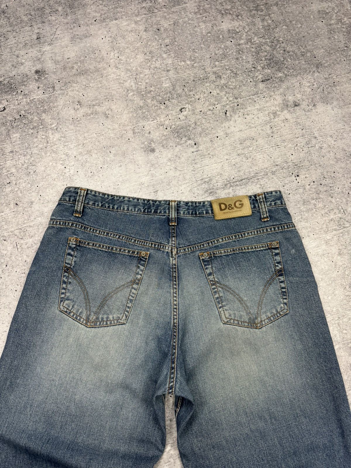 Dolce & Gabbana × Vintage Vintage Dolce&Gabbana 90s Blue Stonewashed Denim Jeans Pants Size US 36 / EU 52 - 21 Thumbnail