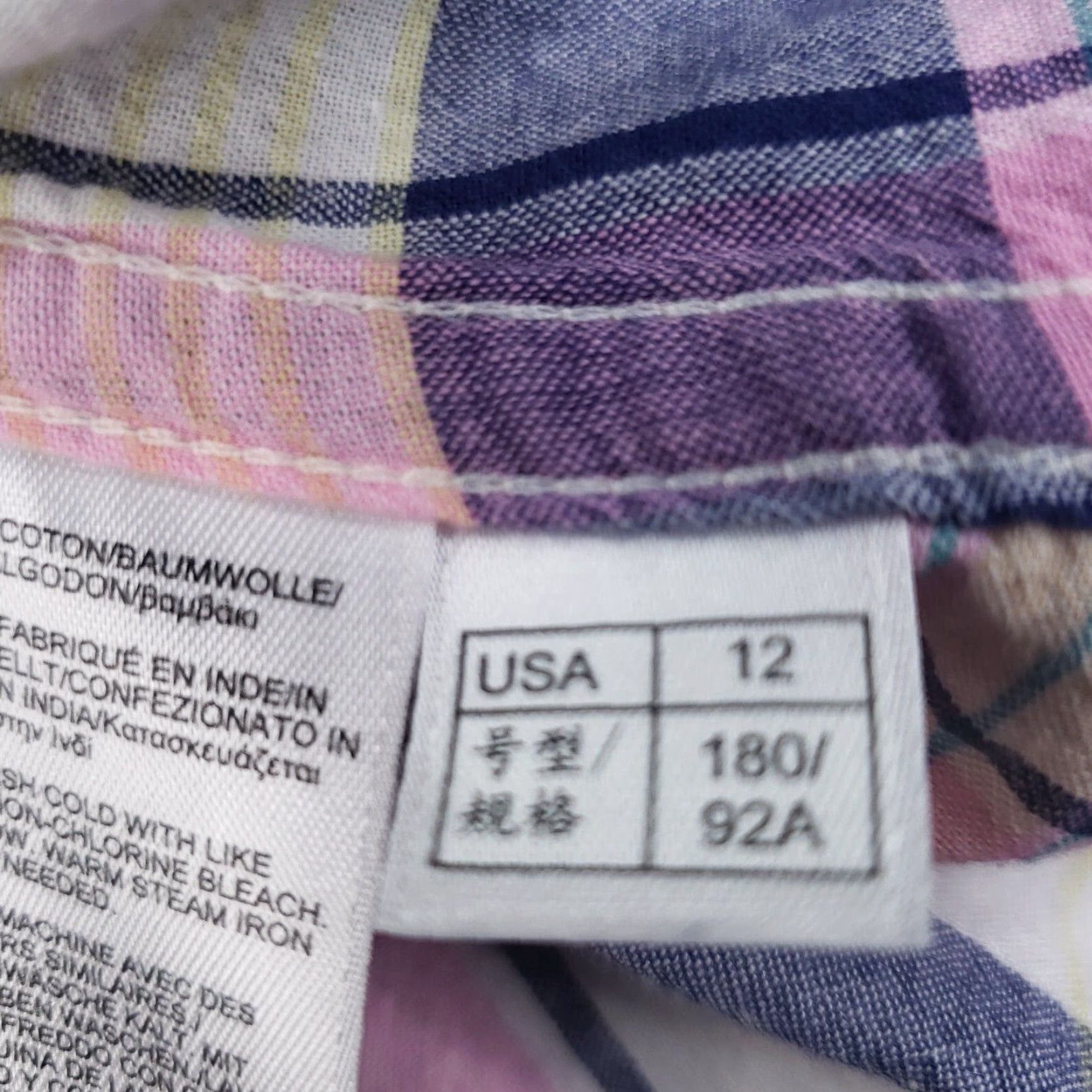 Brooks Brothers Brooks Brothers Womens Shirt 12 Pink Blue White Plaid Button Up Size XL / US 12-14 / IT 48-50 - 7 Thumbnail