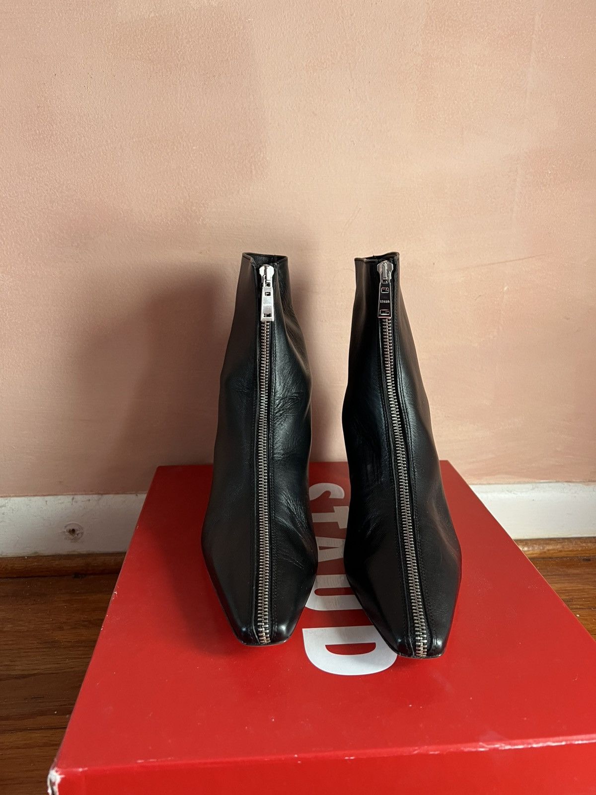 Staud Staud Black Zipper heeled boots Size US 10 / IT 40 - 3 Thumbnail