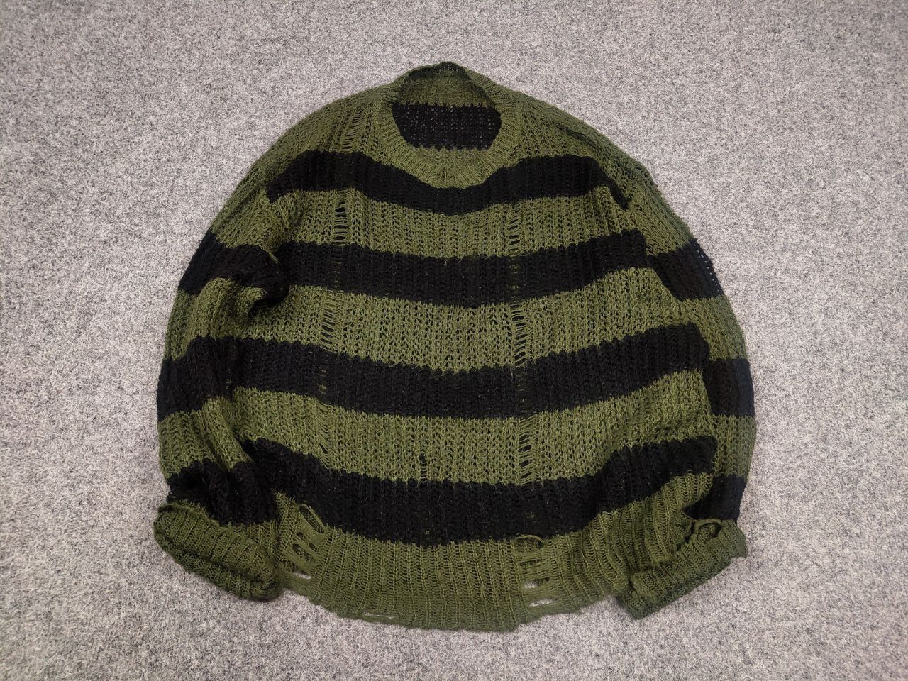 Hysteric Glamour hysteric glamour distressed striped green sweater Y2K Style Size US S / EU 44-46 / 1 - 3 Thumbnail